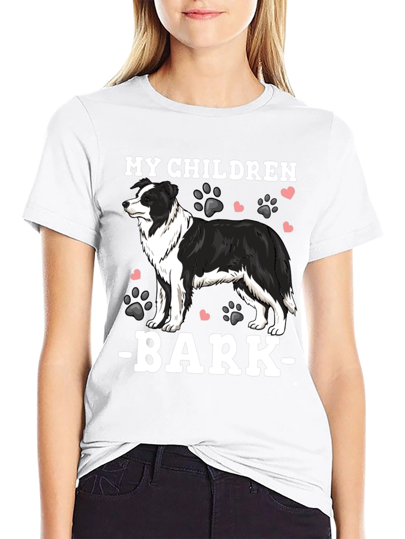 My Children Bark Border Collie T-Shirt