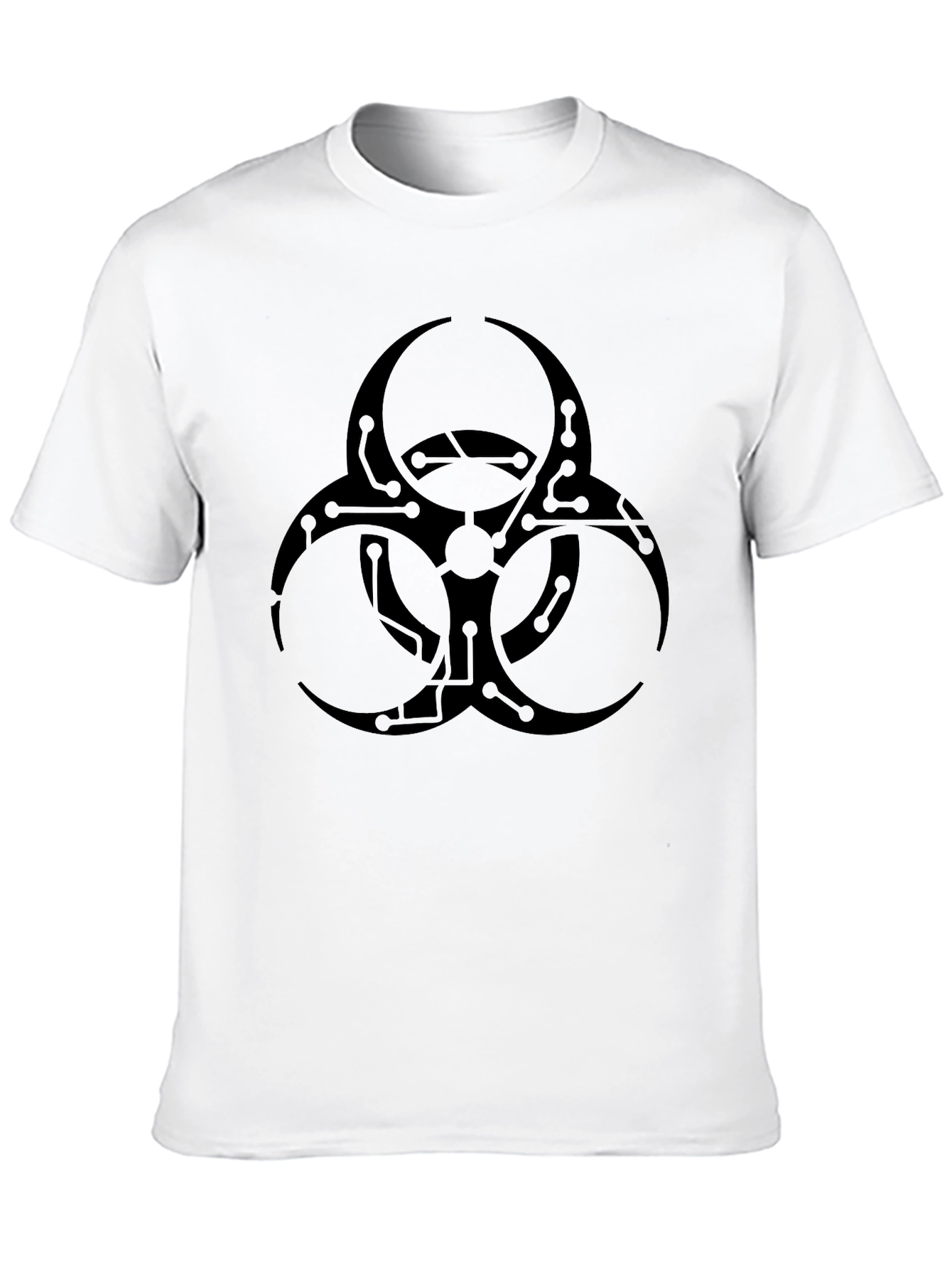 Black Biohazard Tech Graphic T-Shirt