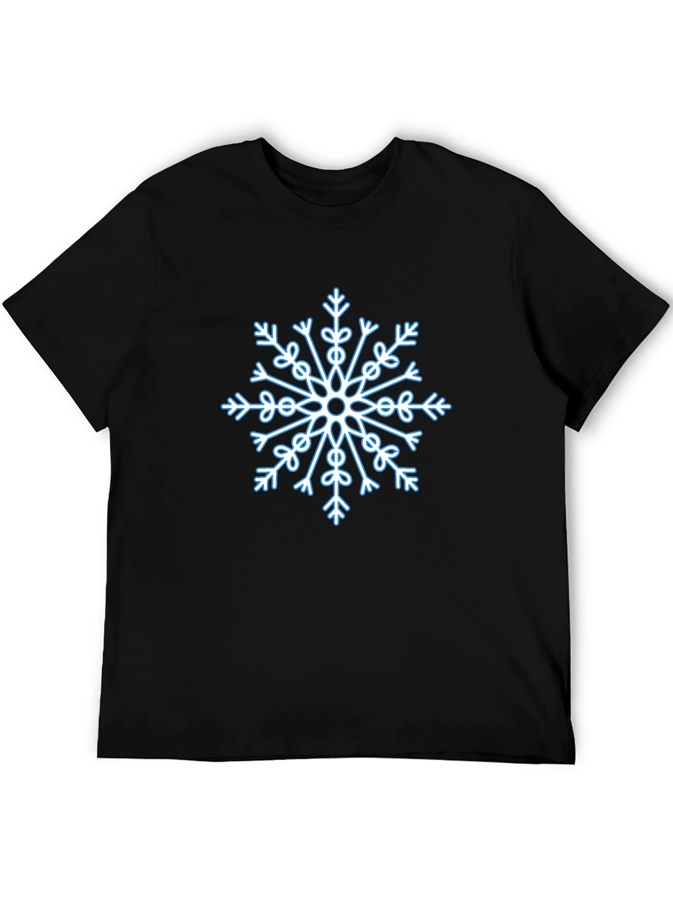 Snowflake Graphic Black T-Shirt
