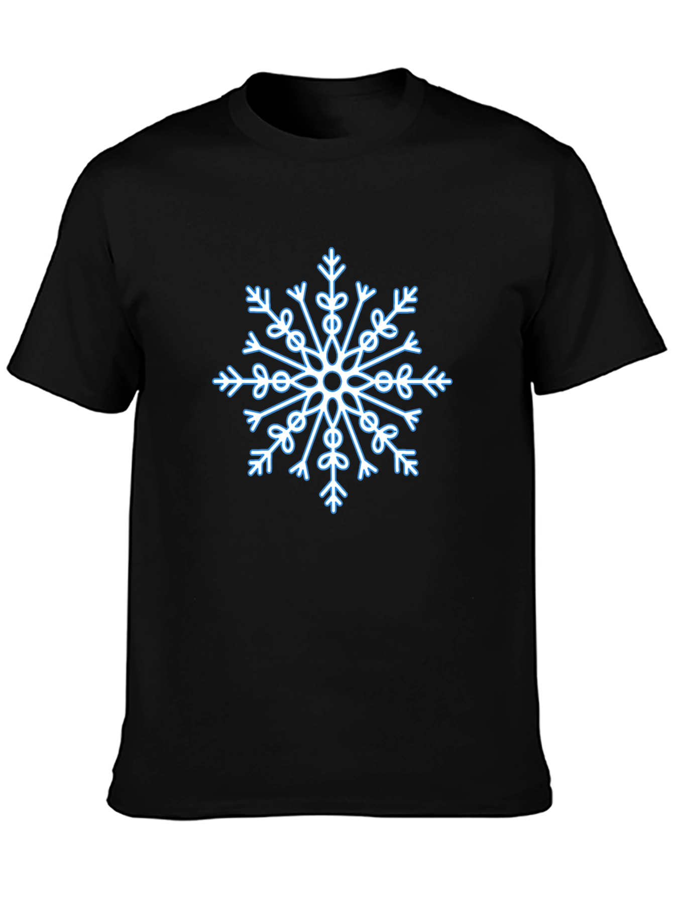 Snowflake Graphic Black T-Shirt