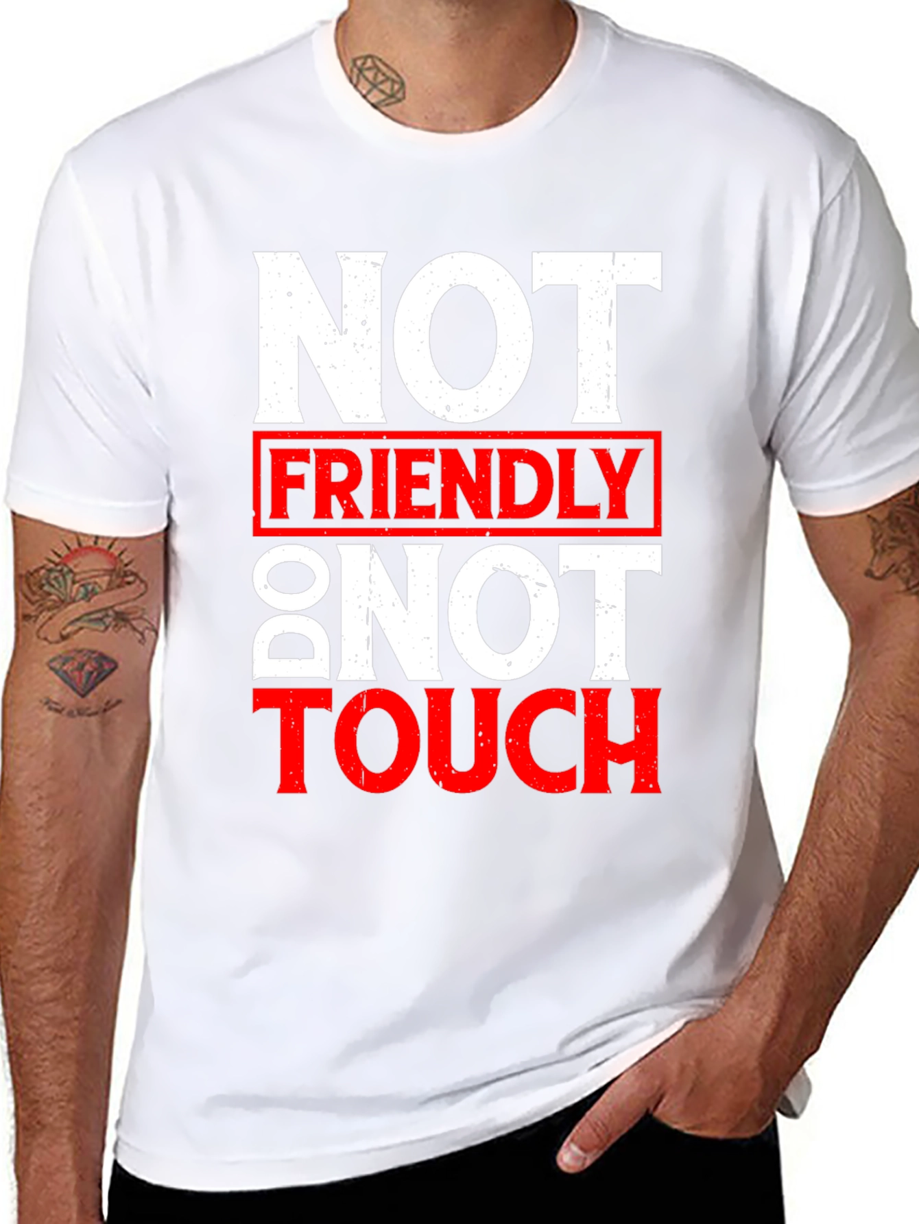 Not Friendly Do Not Touch Graphic T-Shirt