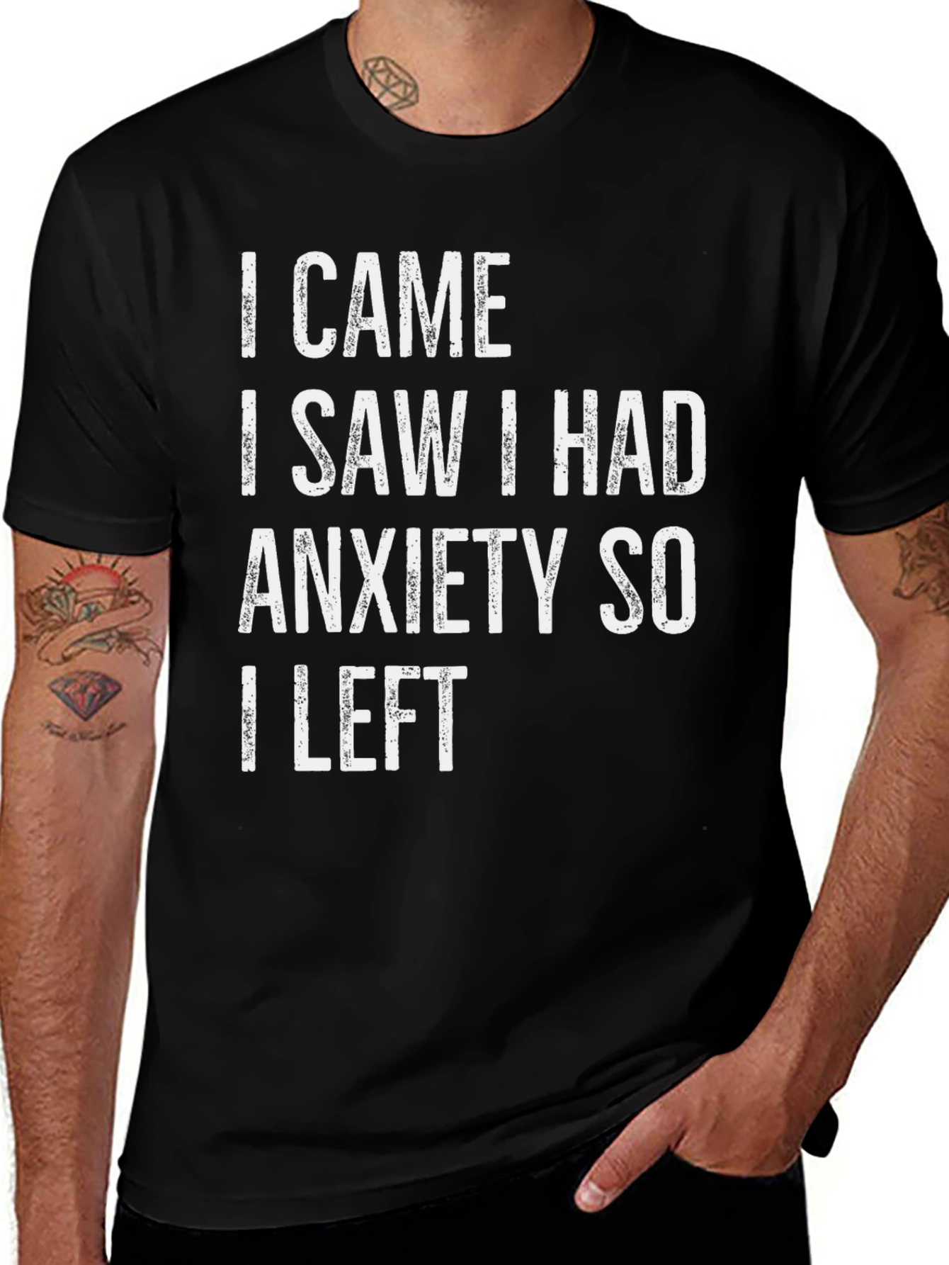 Anxiety Graphic Tee - Funny Slogan T-Shirt