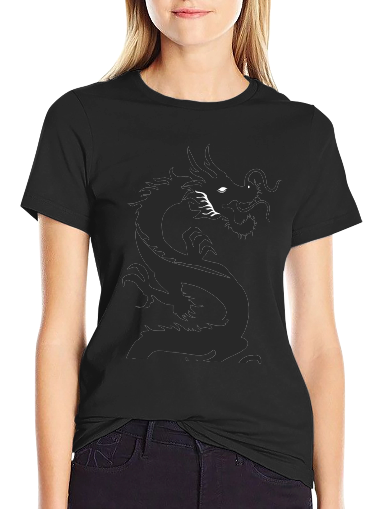 Dragon Graphic Black Tee - Stylish Mens T-Shirt