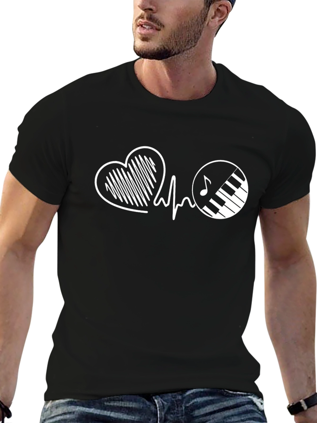 Music Heartbeat Graphic T-Shirt