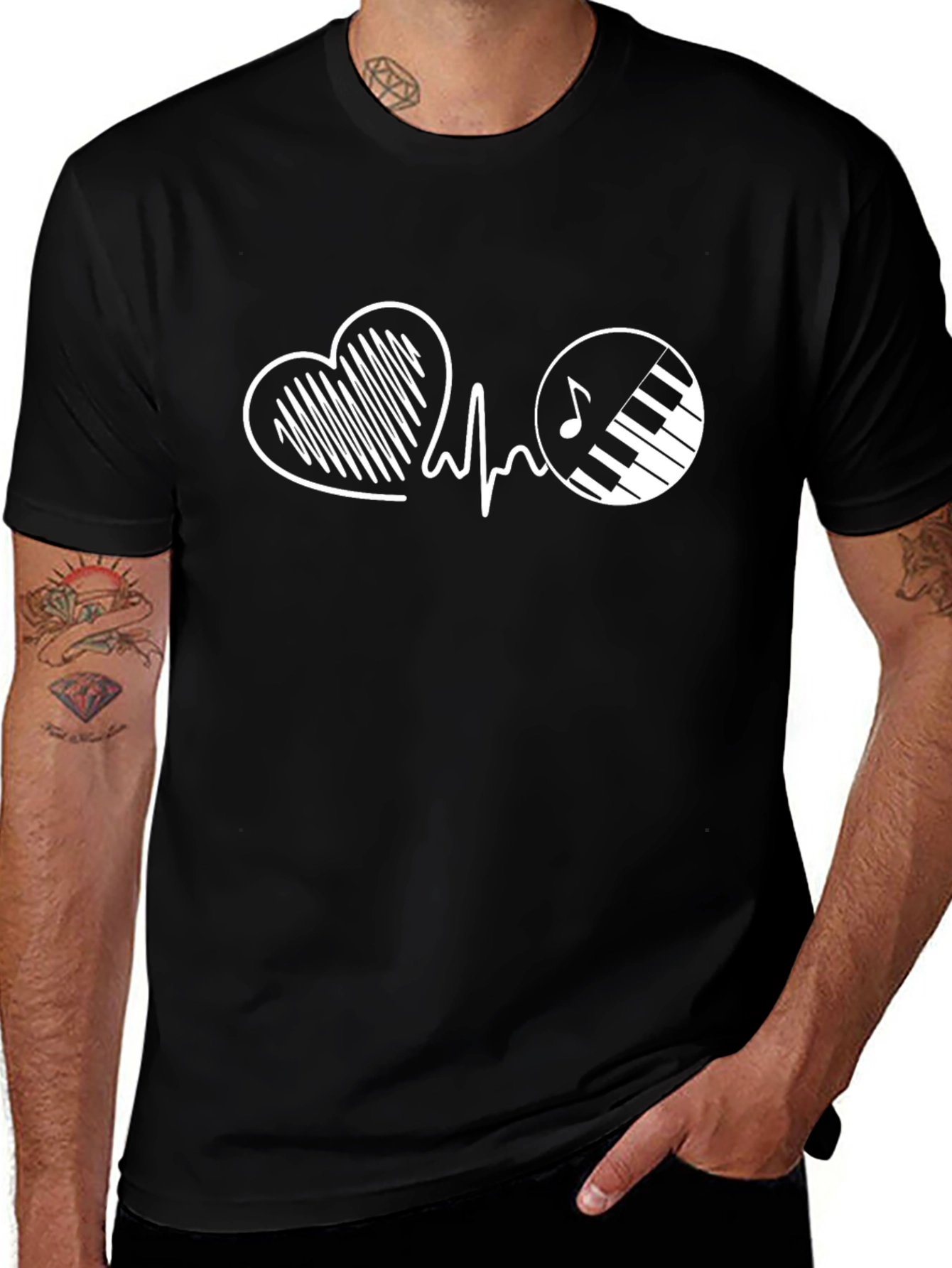 Music Heartbeat Graphic T-Shirt