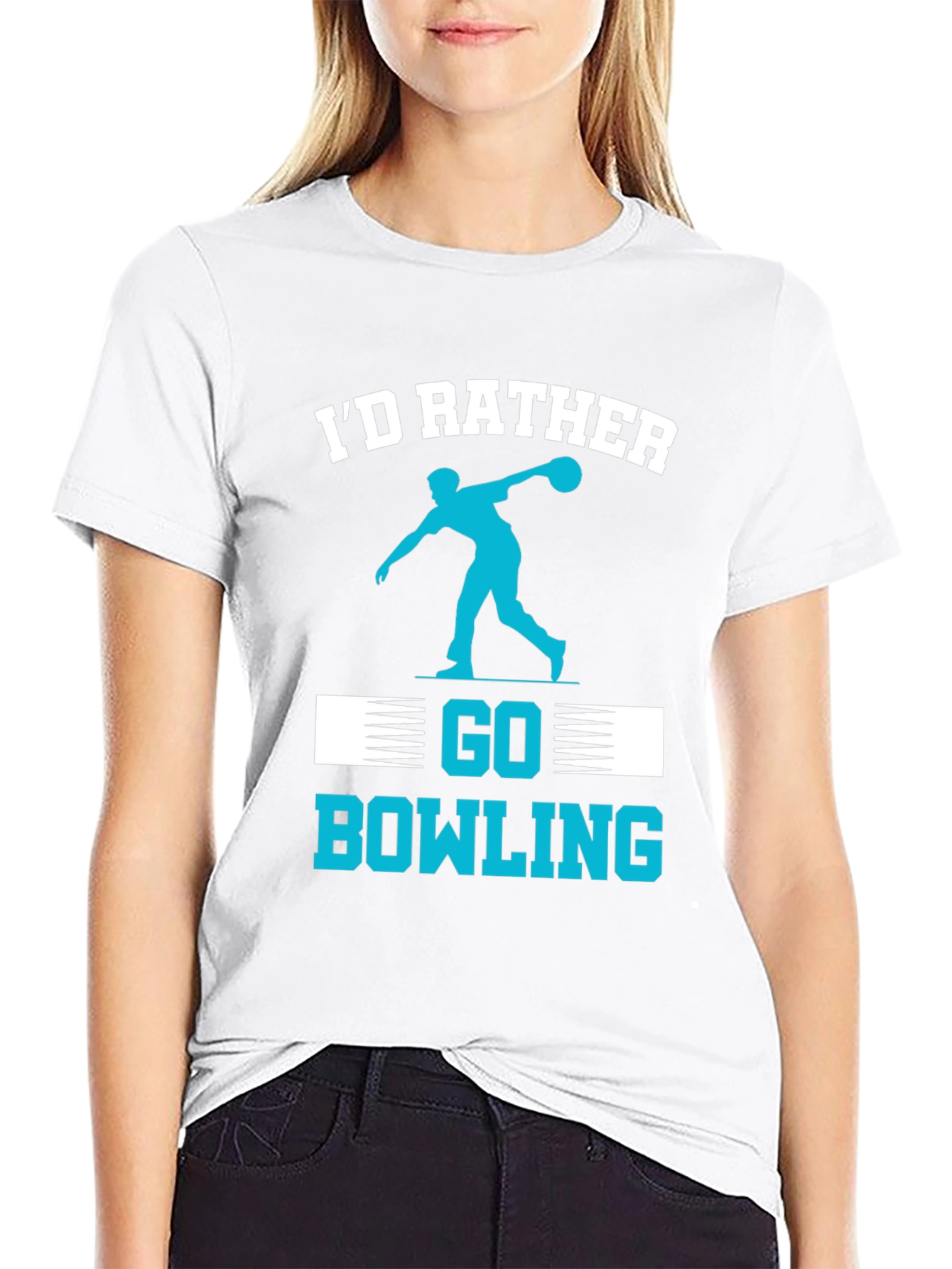 Id Rather Go Bowling Graphic T-Shirt