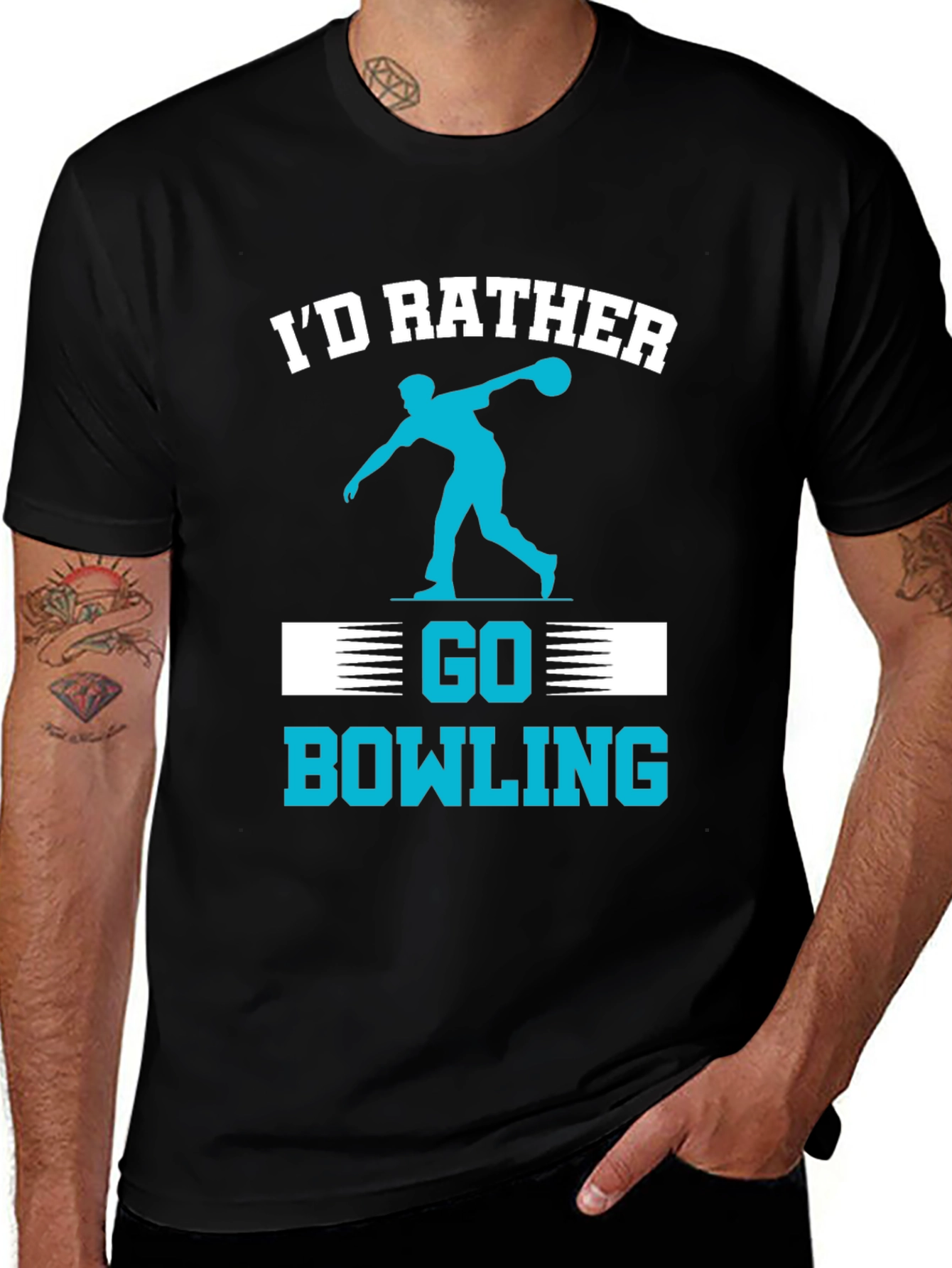 Id Rather Go Bowling Graphic T-Shirt