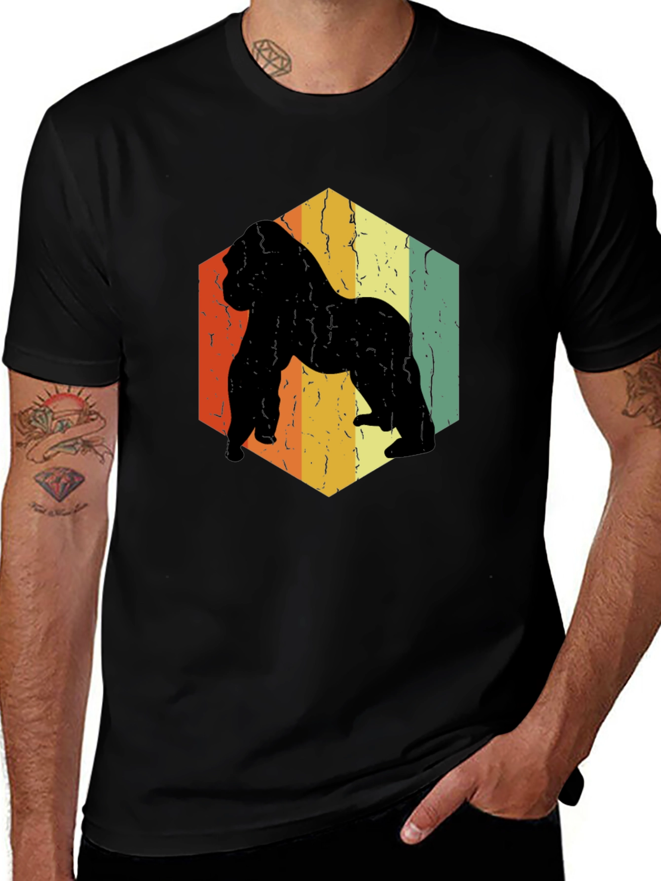 Retro Gorilla Graphic T-Shirt