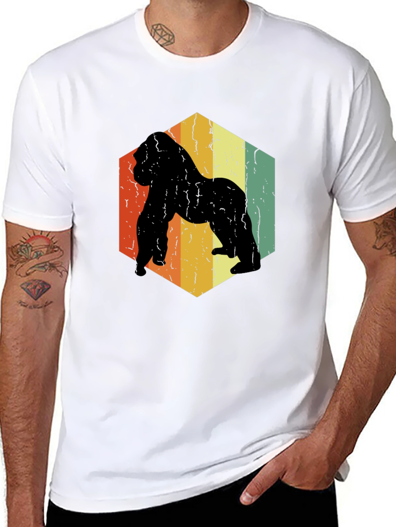 Retro Gorilla Graphic T-Shirt