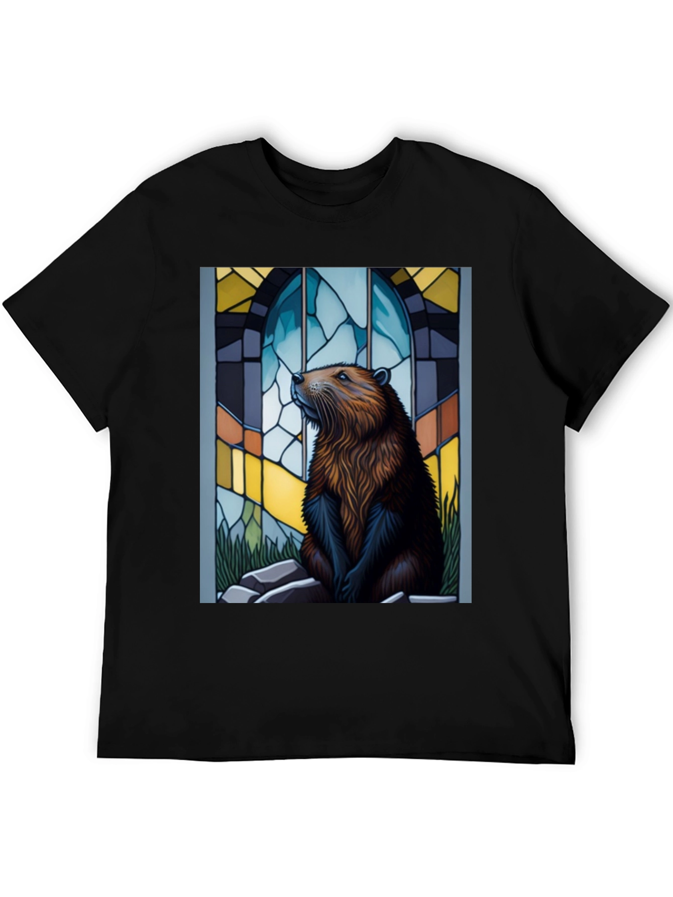 Beaver Stained Glass Graphic Tee