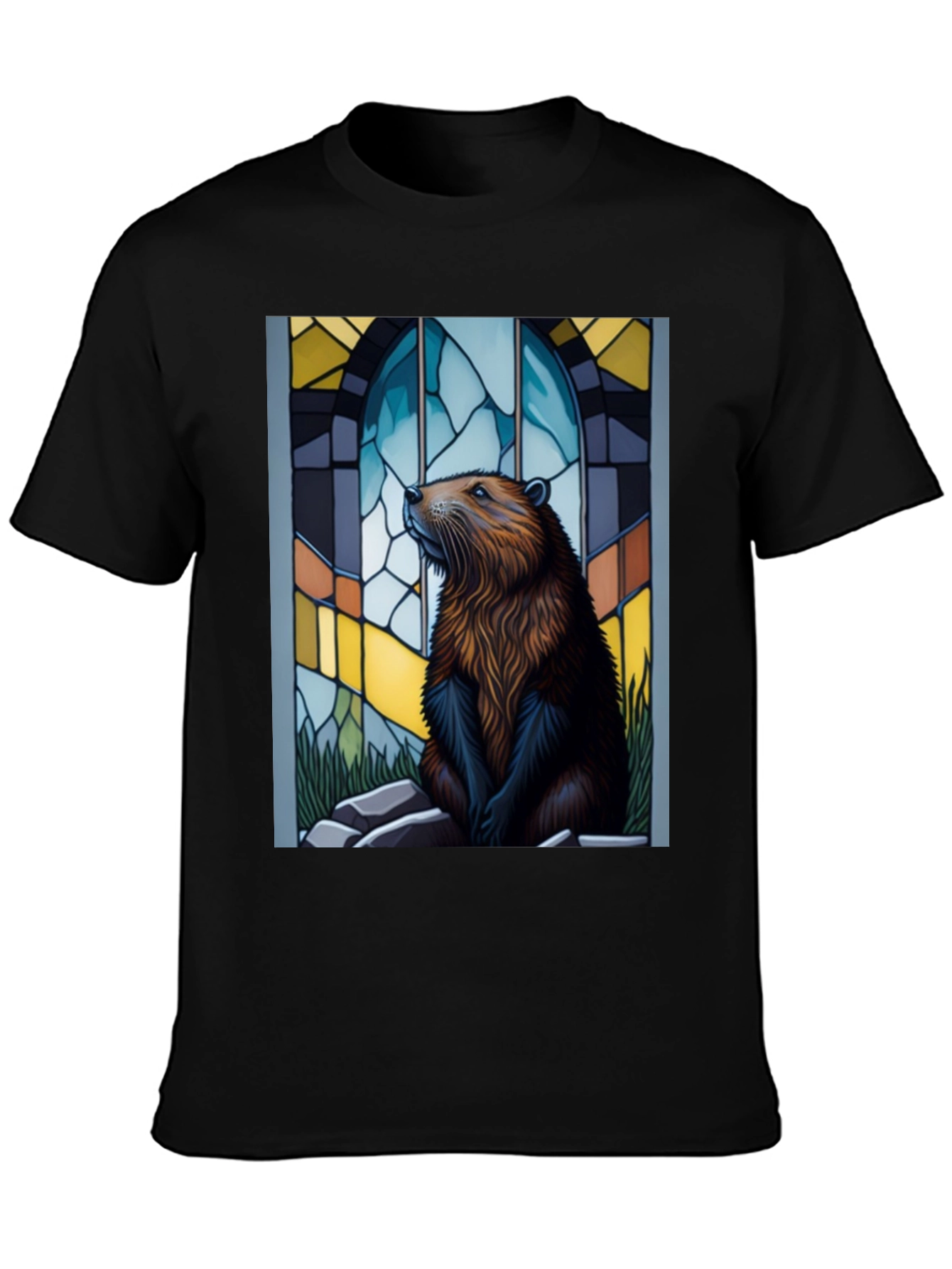 Beaver Stained Glass Graphic Tee