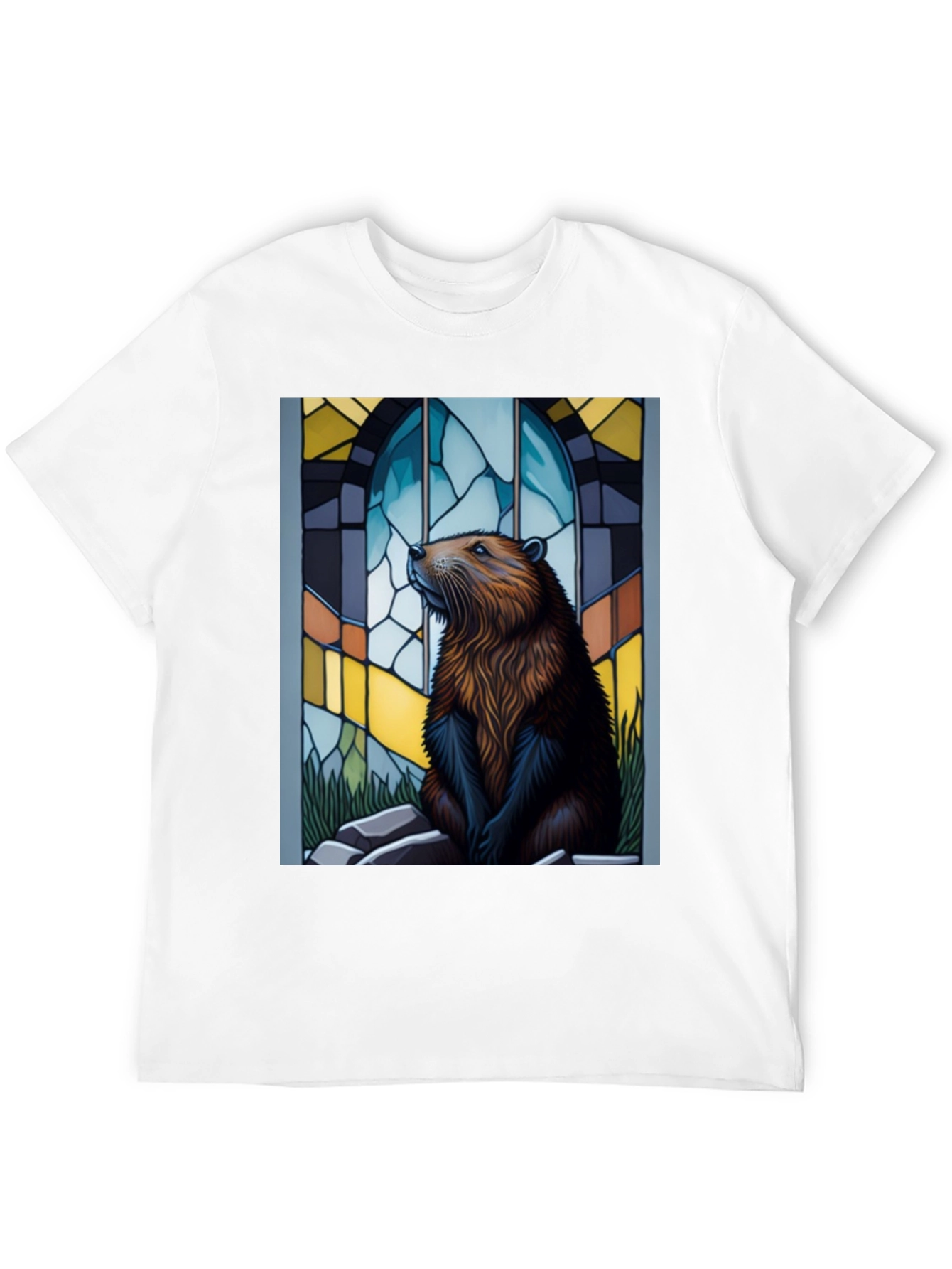 Beaver Stained Glass Graphic Tee