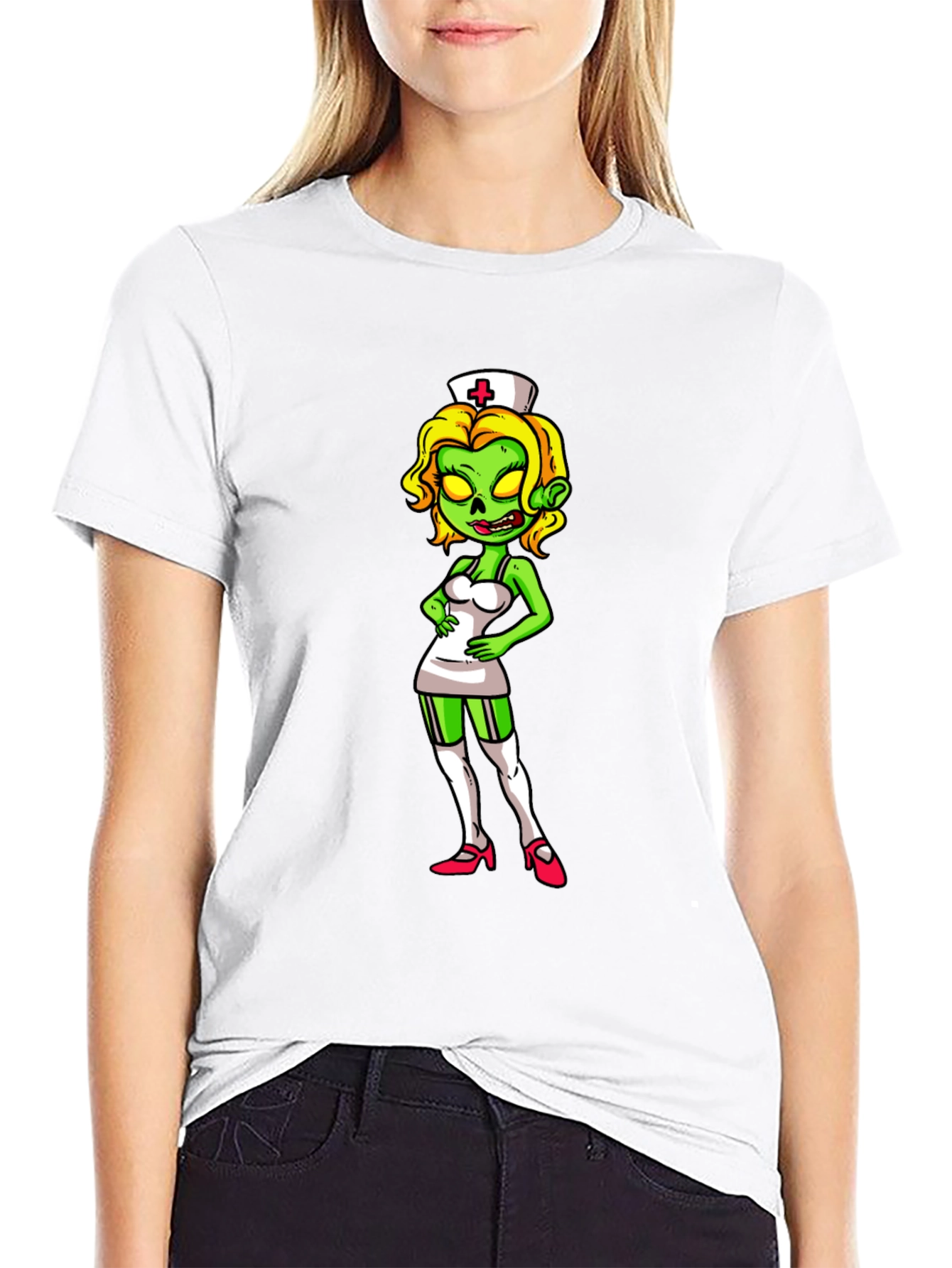 Zombie Nurse T-Shirt: Halloween Costume Tee