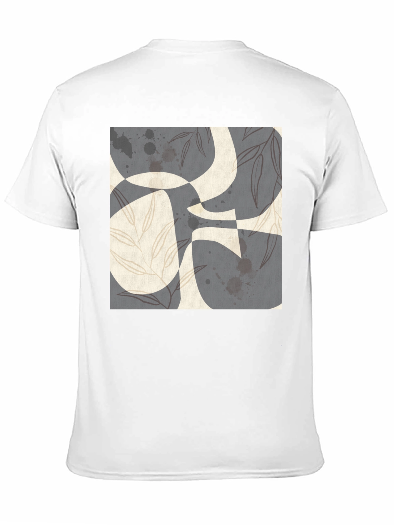 Abstract Print Black T-Shirt