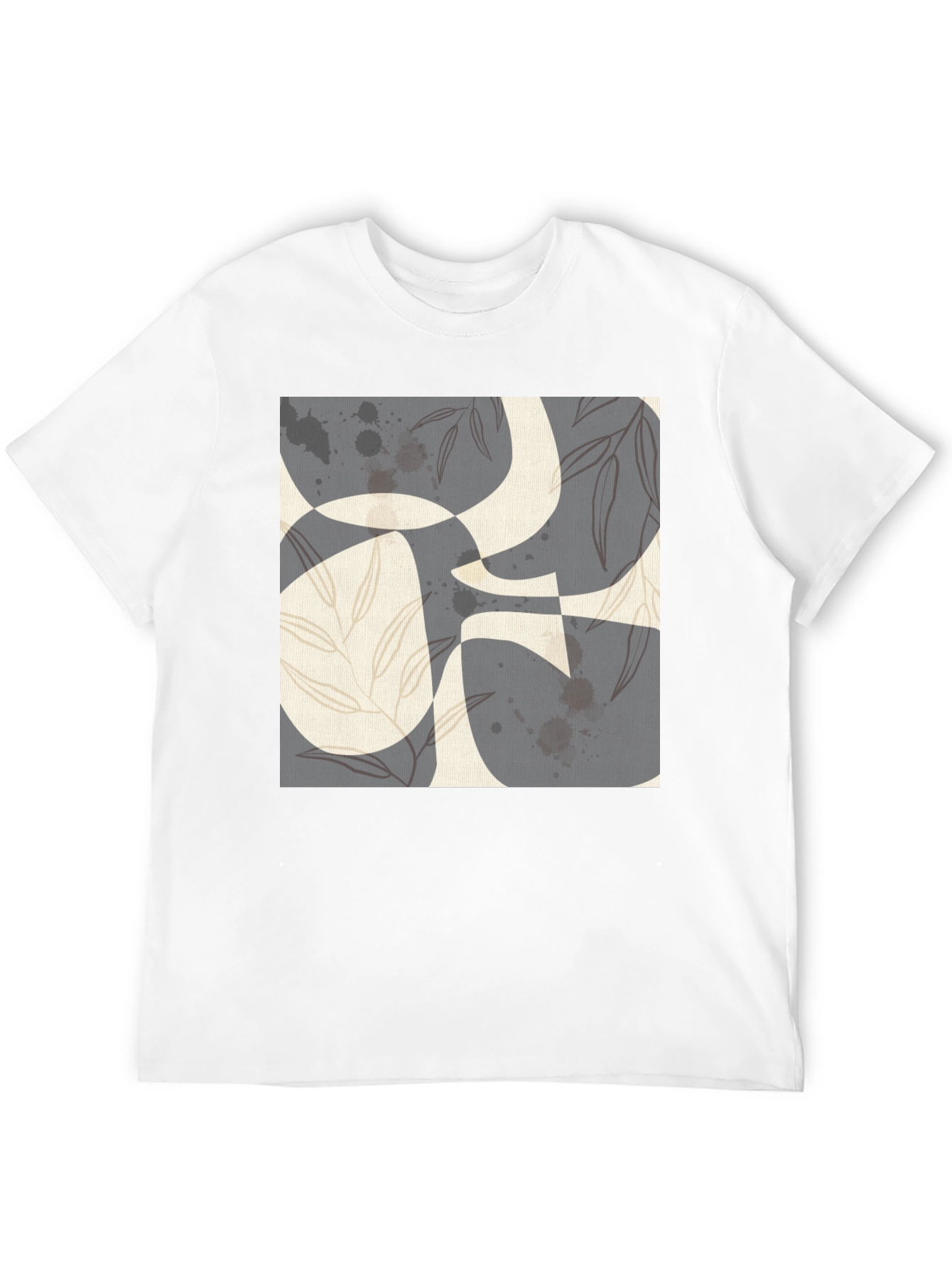 Abstract Print Black T-Shirt