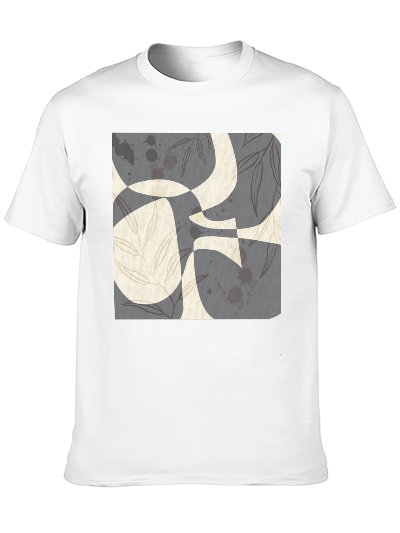 Abstract Print Black T-Shirt