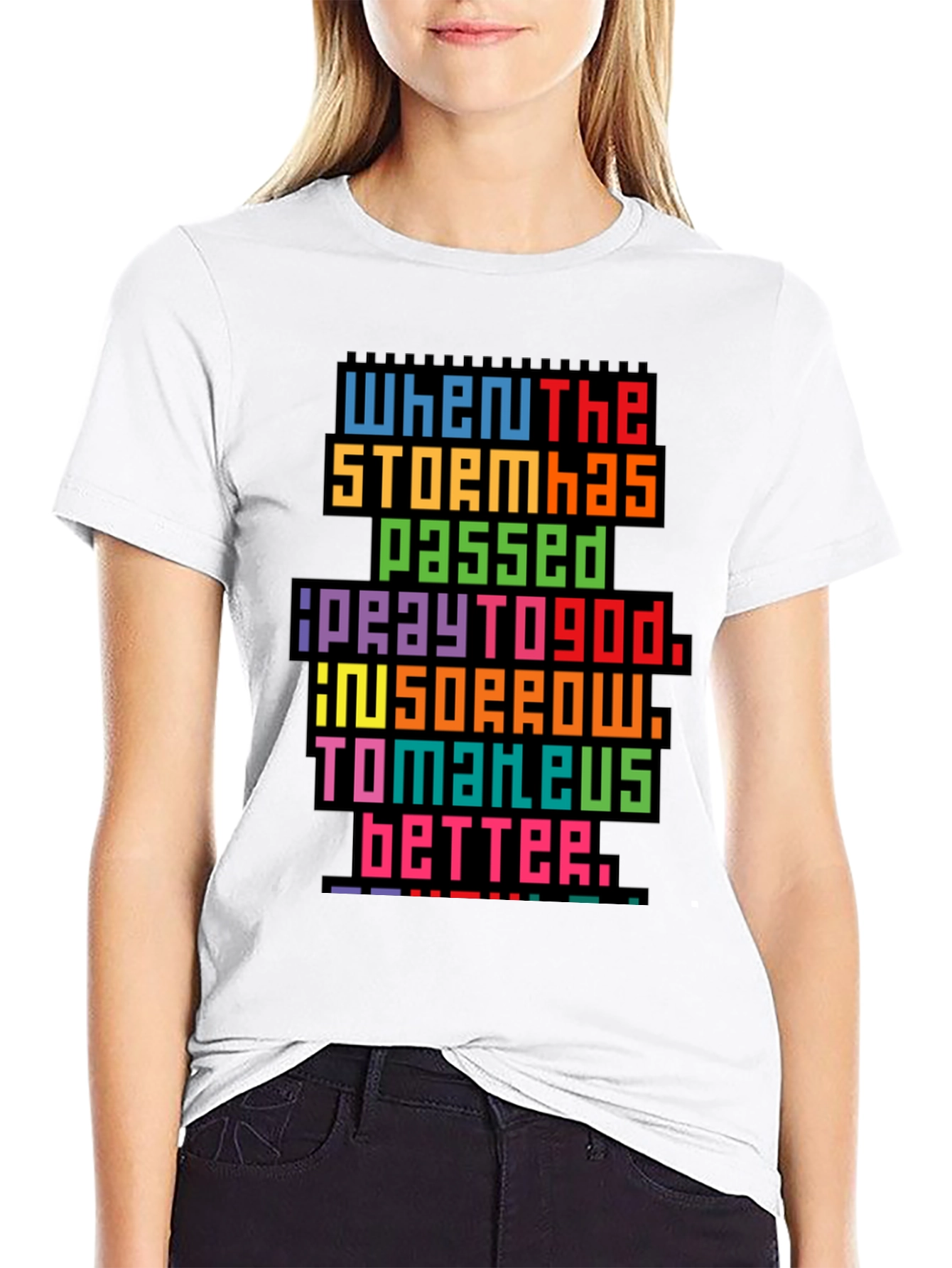 Pixel Art Inspirational Graphic Tee