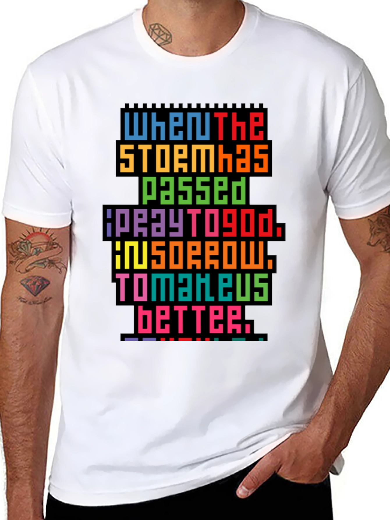 Pixel Art Inspirational Graphic Tee