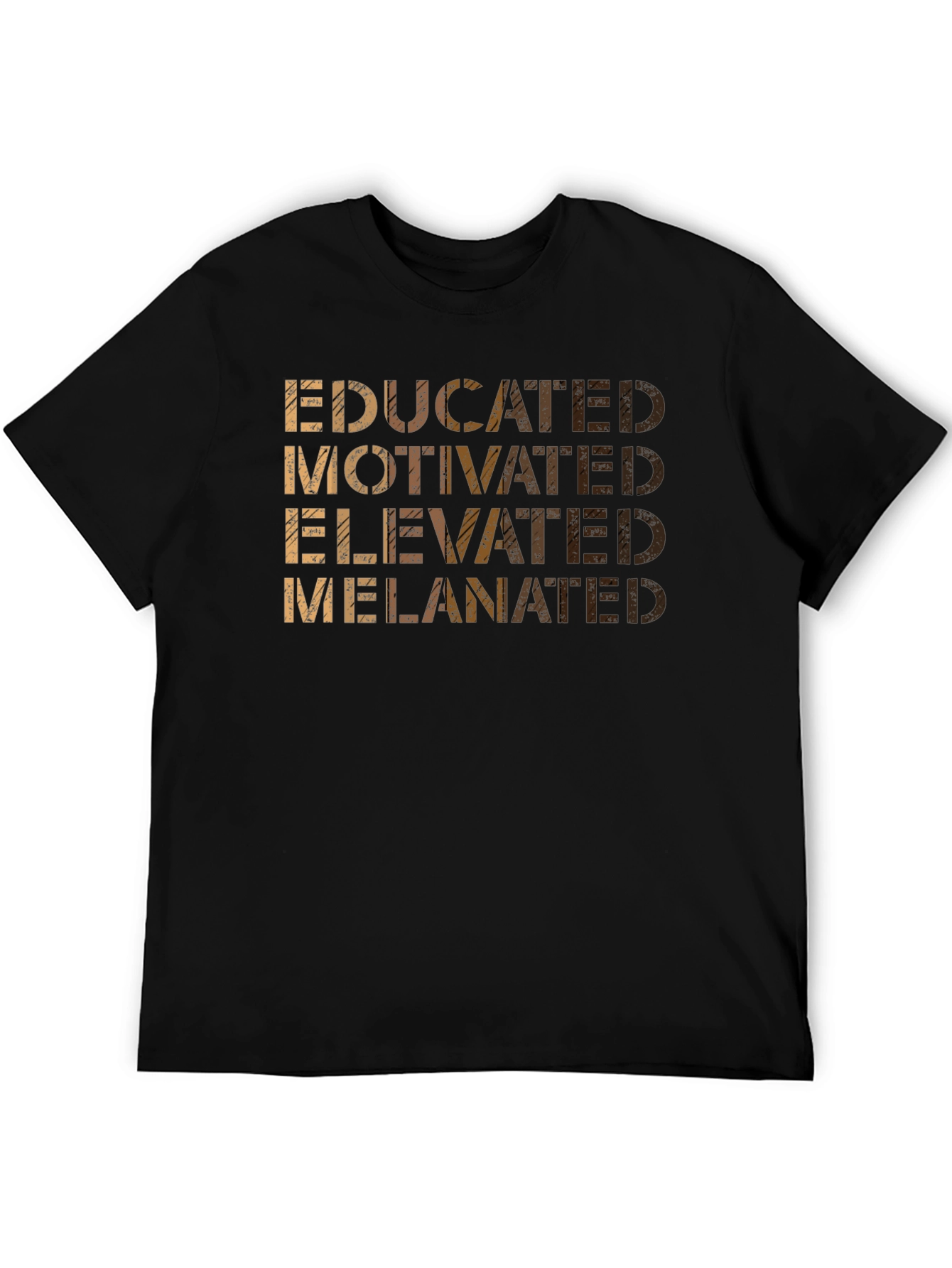 Educated Motivated Elevated Melanated Black T-Shirt