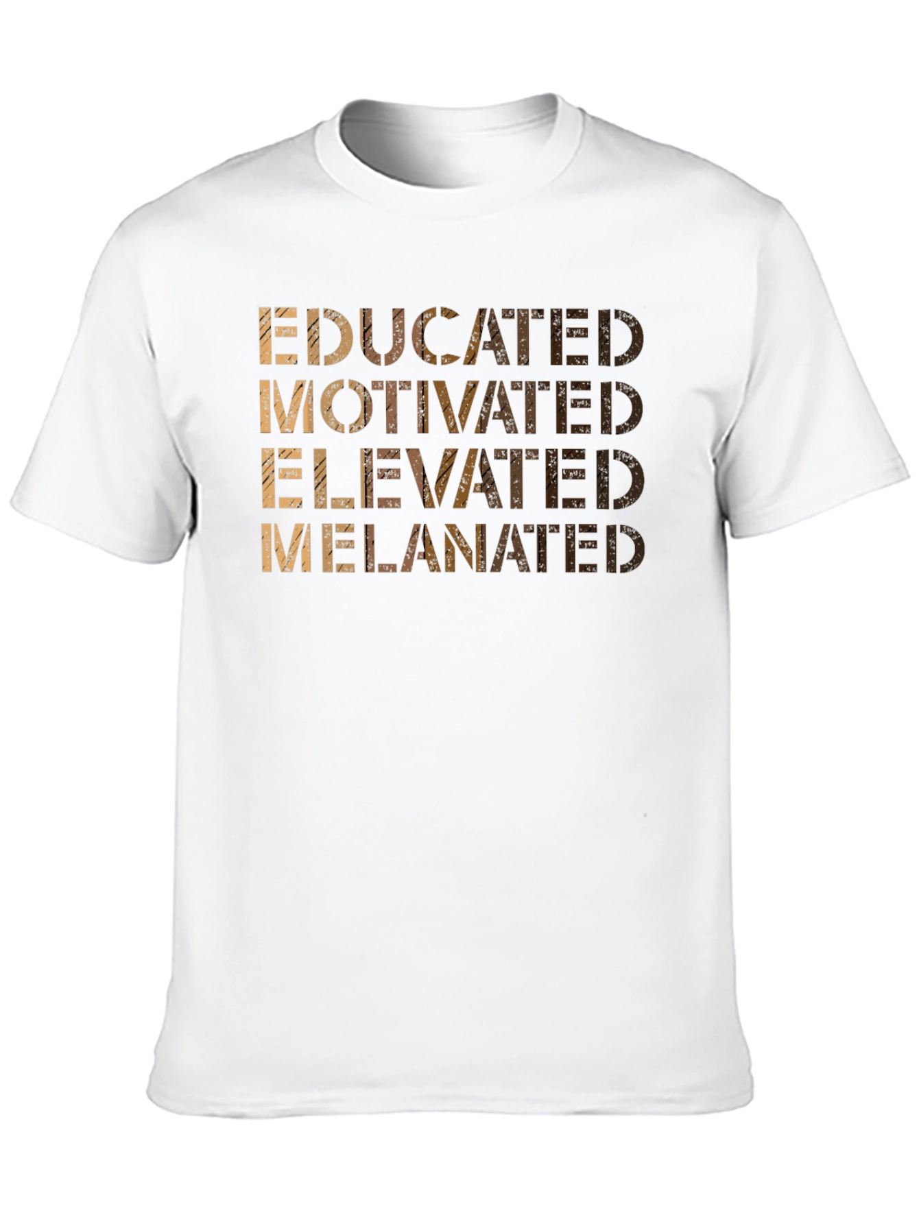 Educated Motivated Elevated Melanated Black T-Shirt