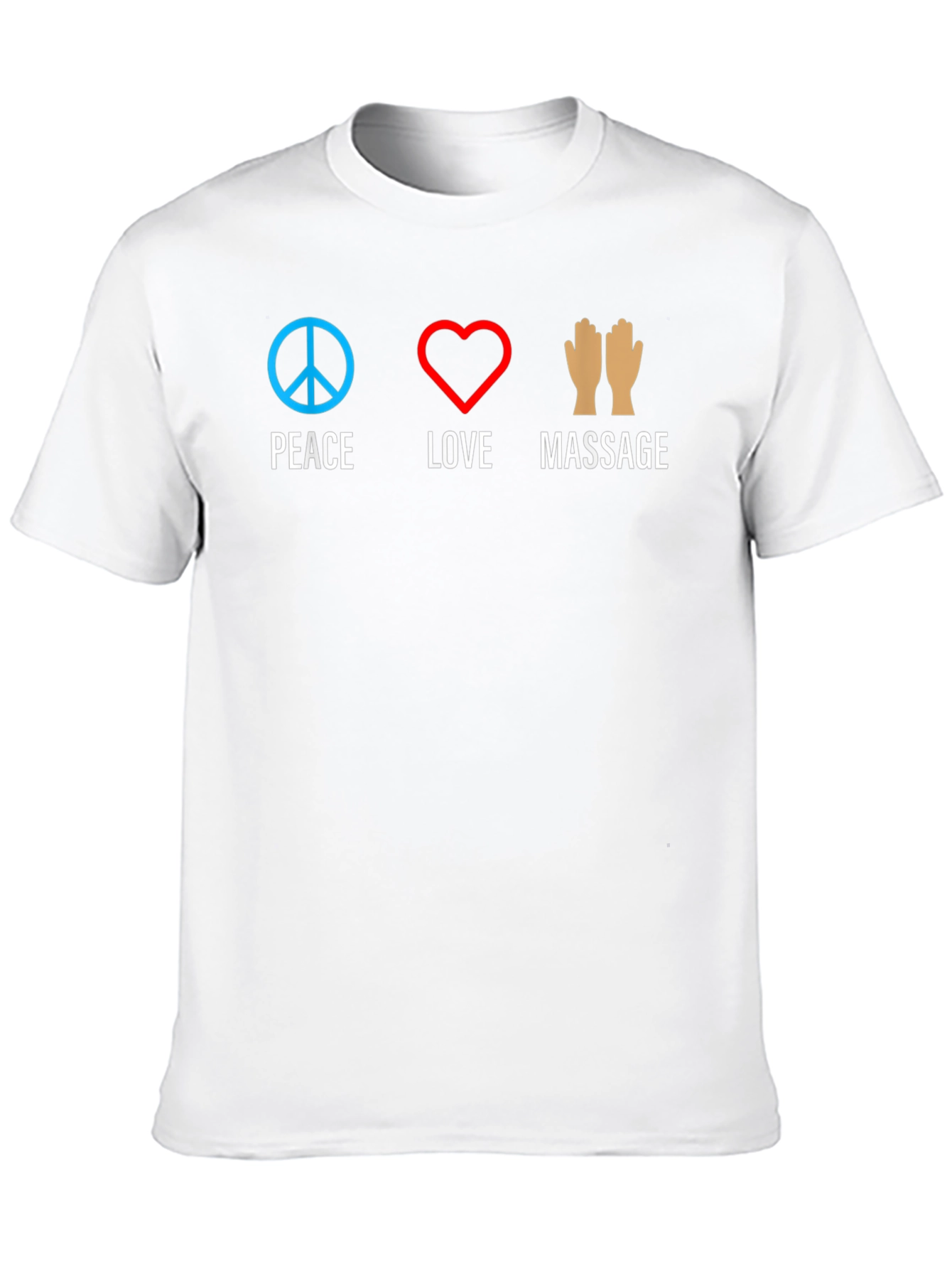 Peace Love Massage T-Shirt - Unisex Black Tee