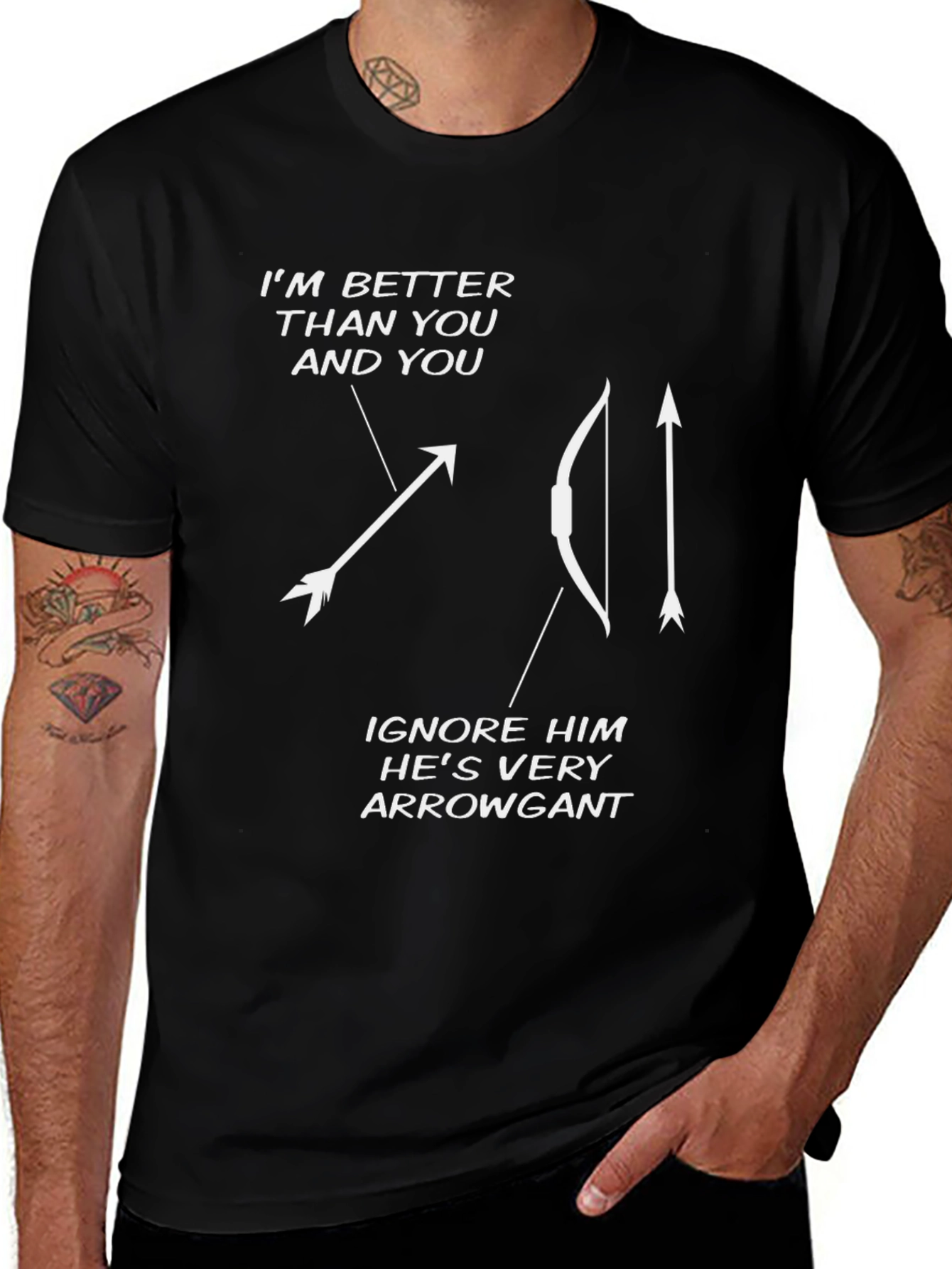 Funny Archery T-Shirt: Arrogant Bow & Arrow Humor