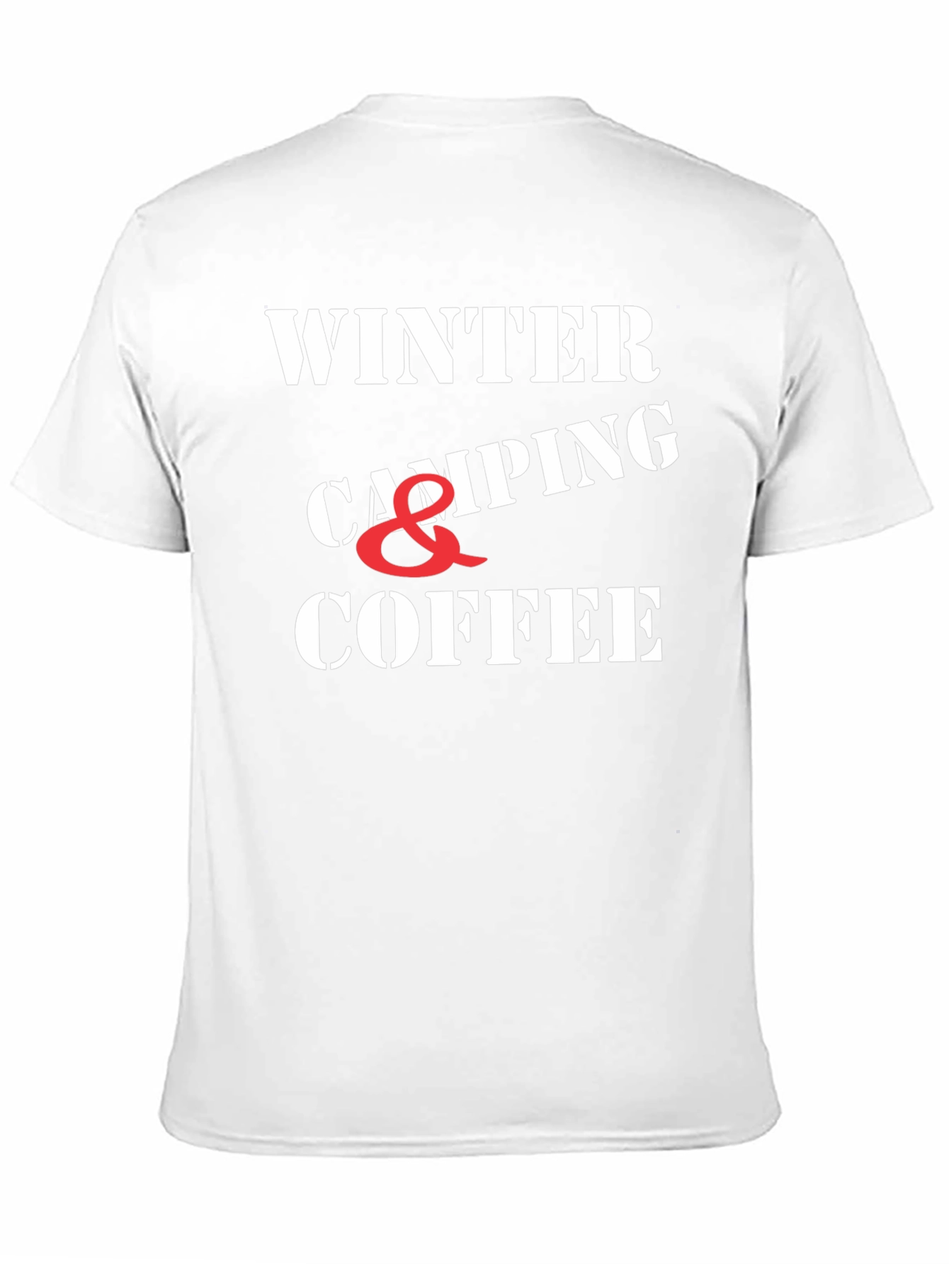 Winter Camping & Coffee Graphic T-Shirt