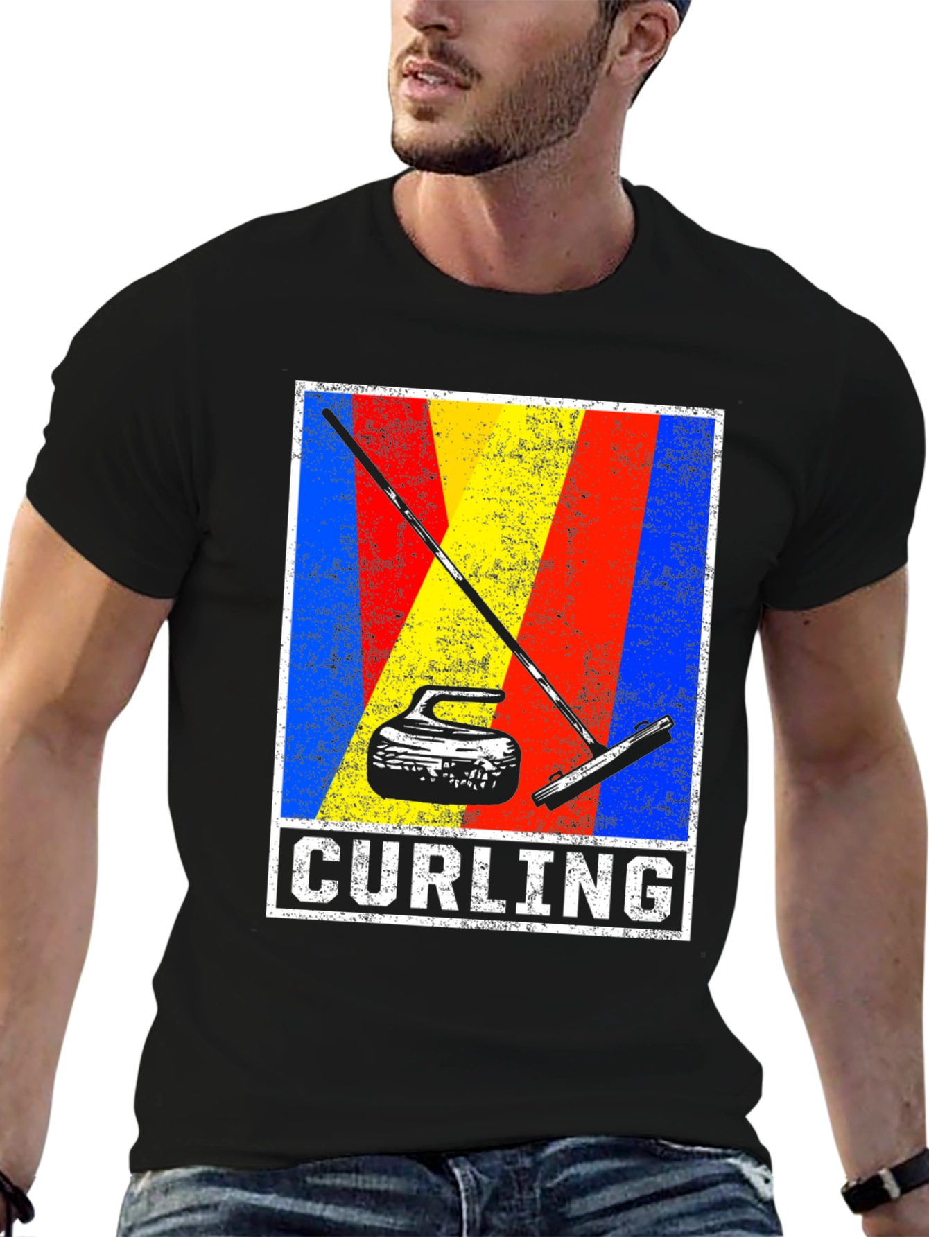Curling Stone Graphic T-Shirt