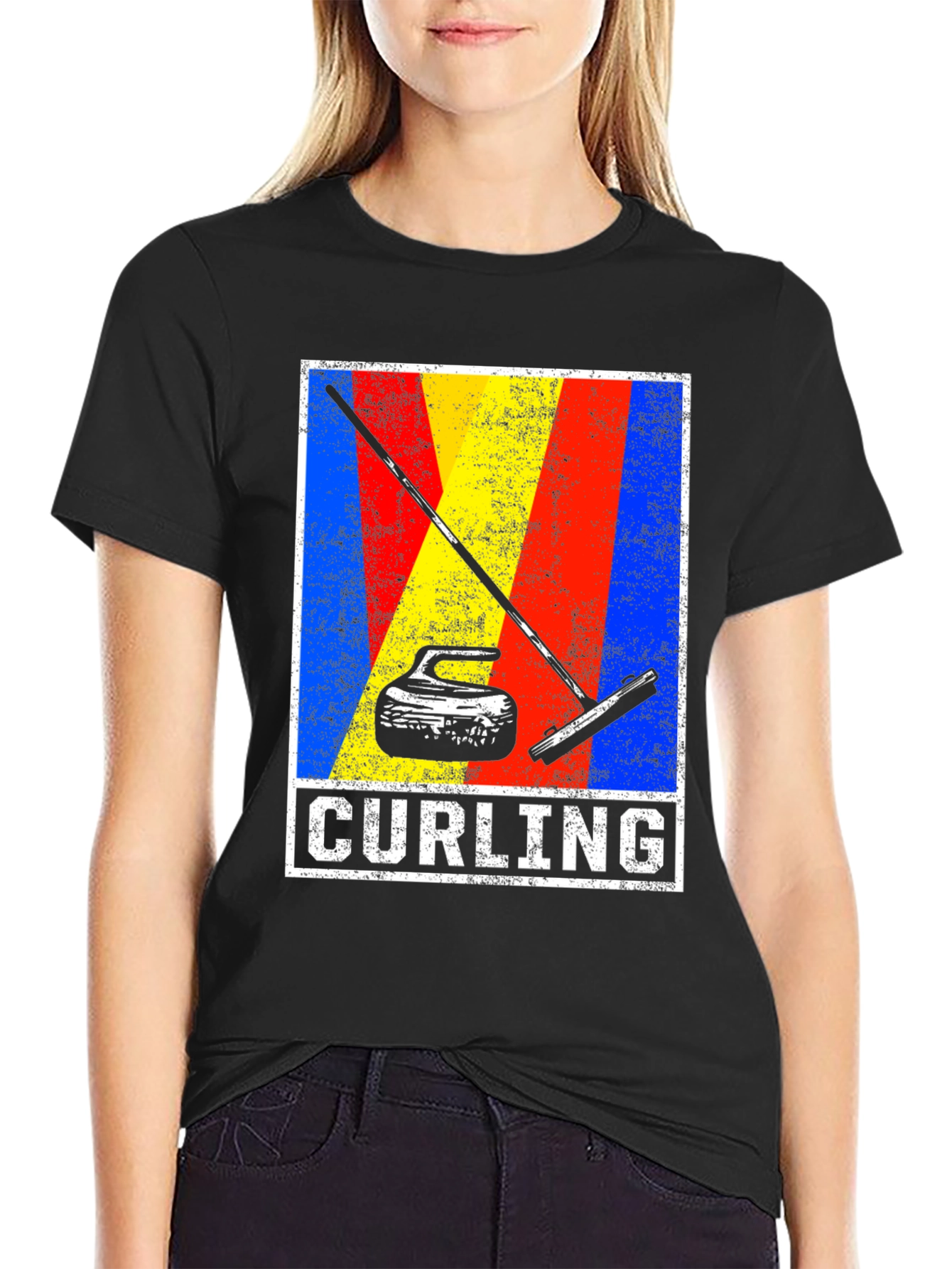 Curling Stone Graphic T-Shirt