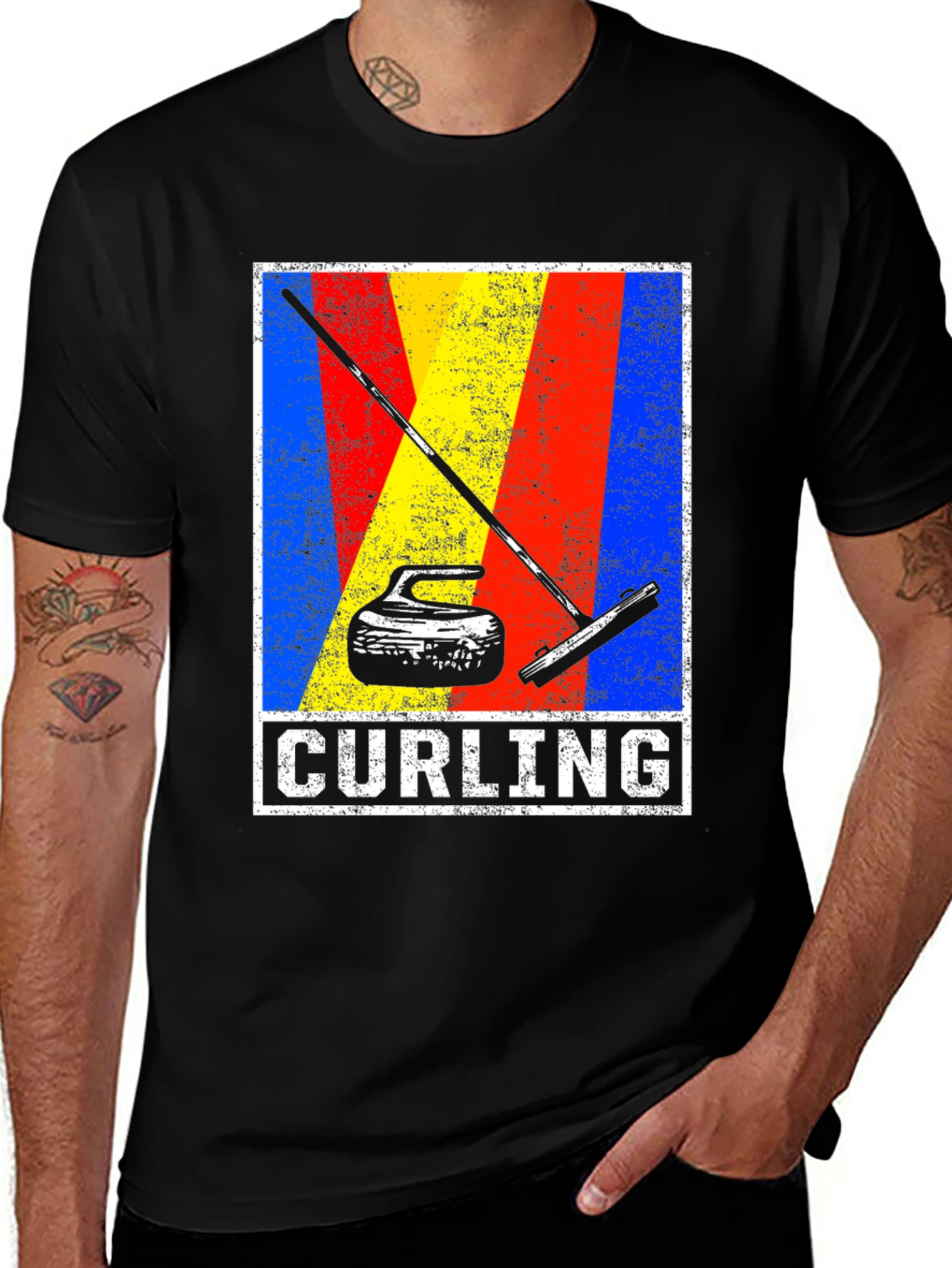 Curling Stone Graphic T-Shirt