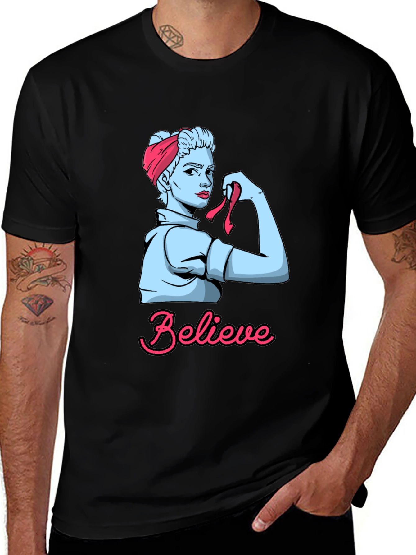 Believe Rosie the Riveter Graphic T-Shirt