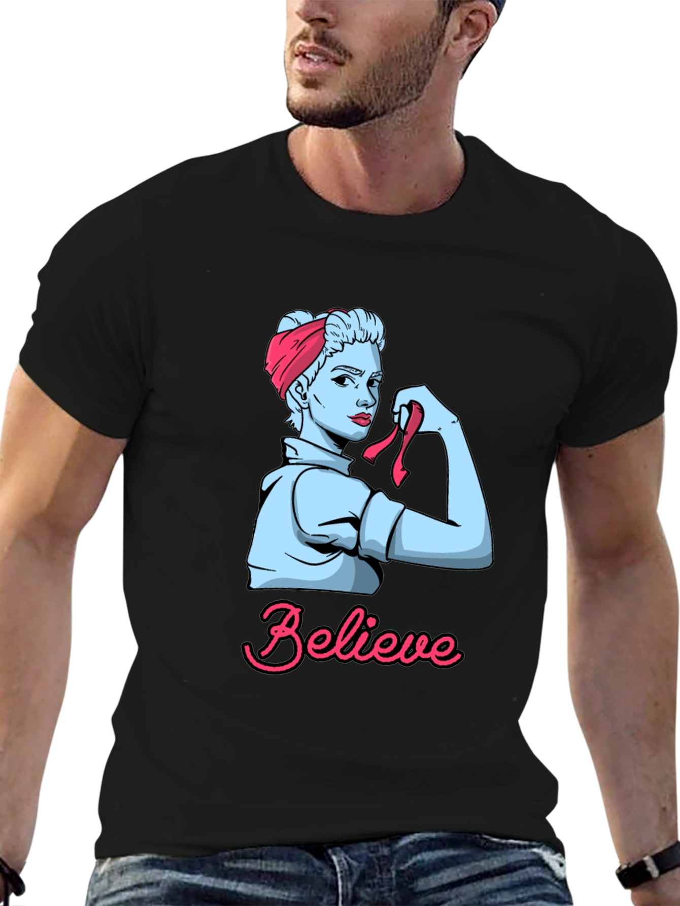 Believe Rosie the Riveter Graphic T-Shirt