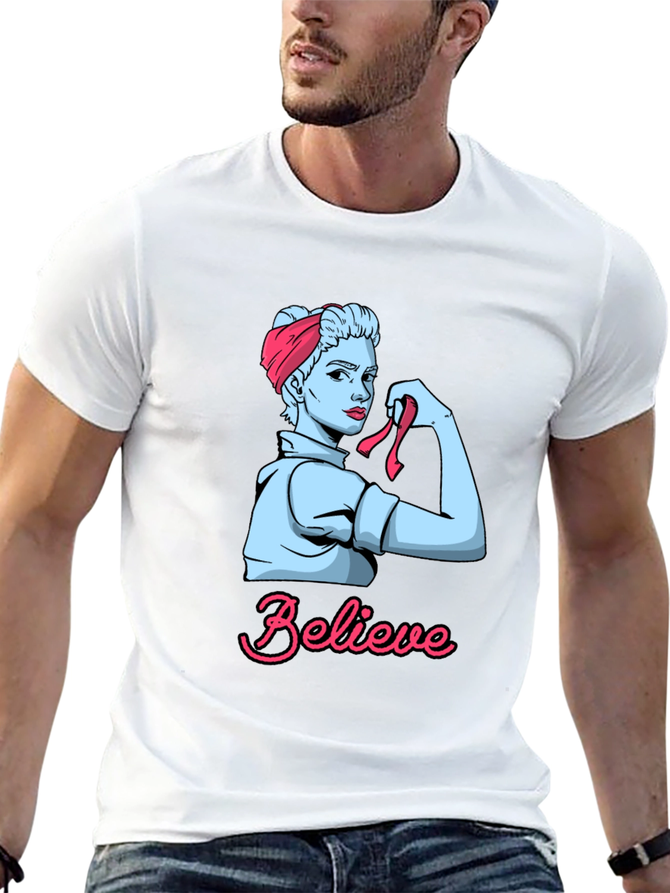 Believe Rosie the Riveter Graphic T-Shirt
