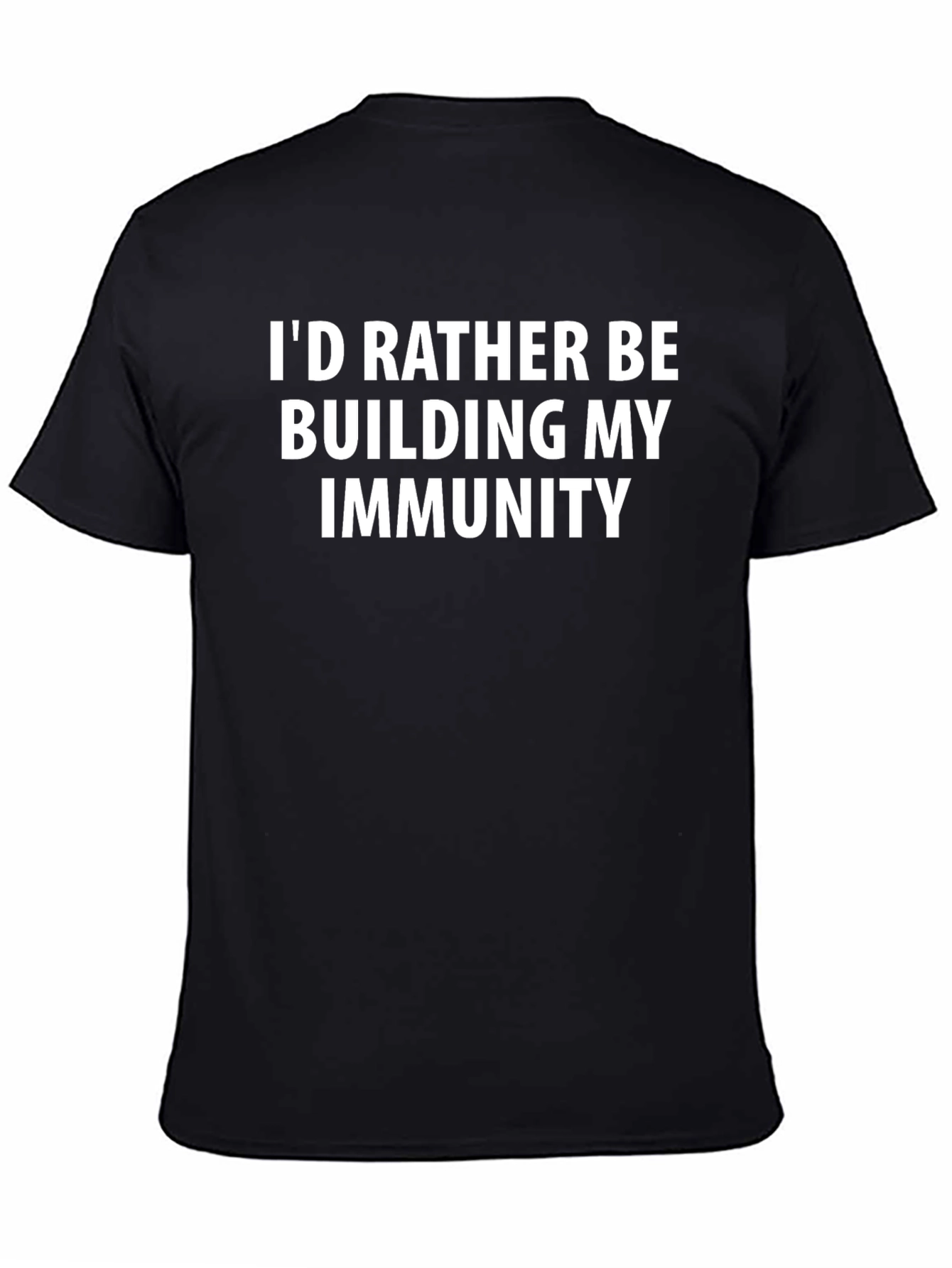 Build Immunity Graphic Tee - Black Casual T-Shirt
