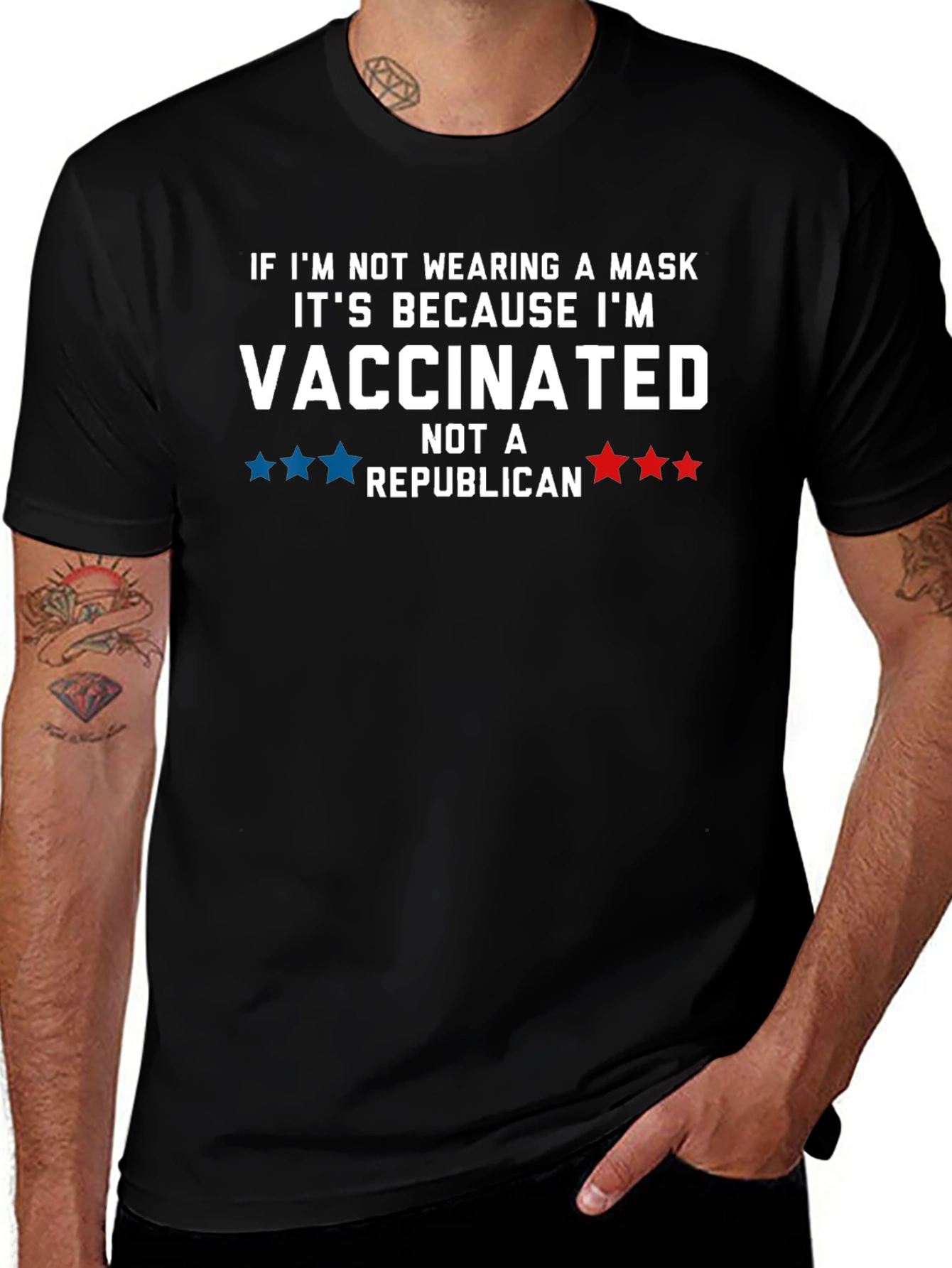 Vaccinated Not A Republican Graphic T-Shirt