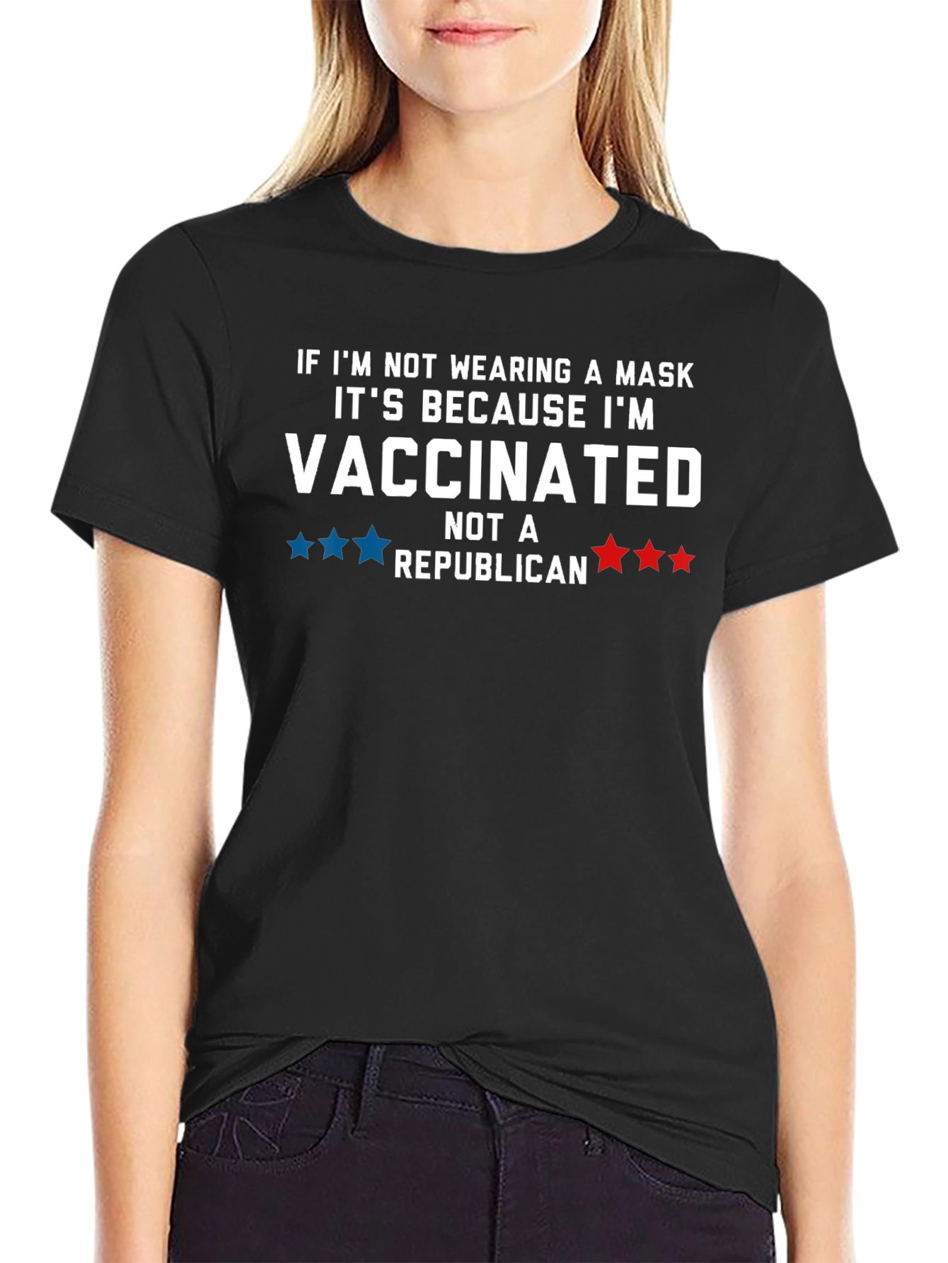 Vaccinated Not A Republican Graphic T-Shirt