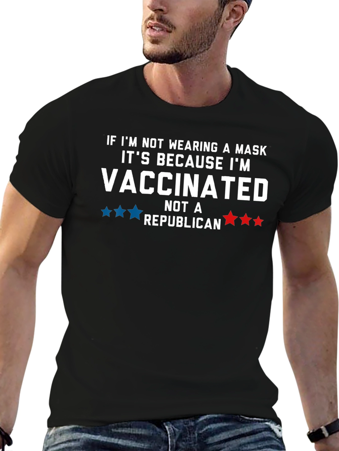 Vaccinated Not A Republican Graphic T-Shirt