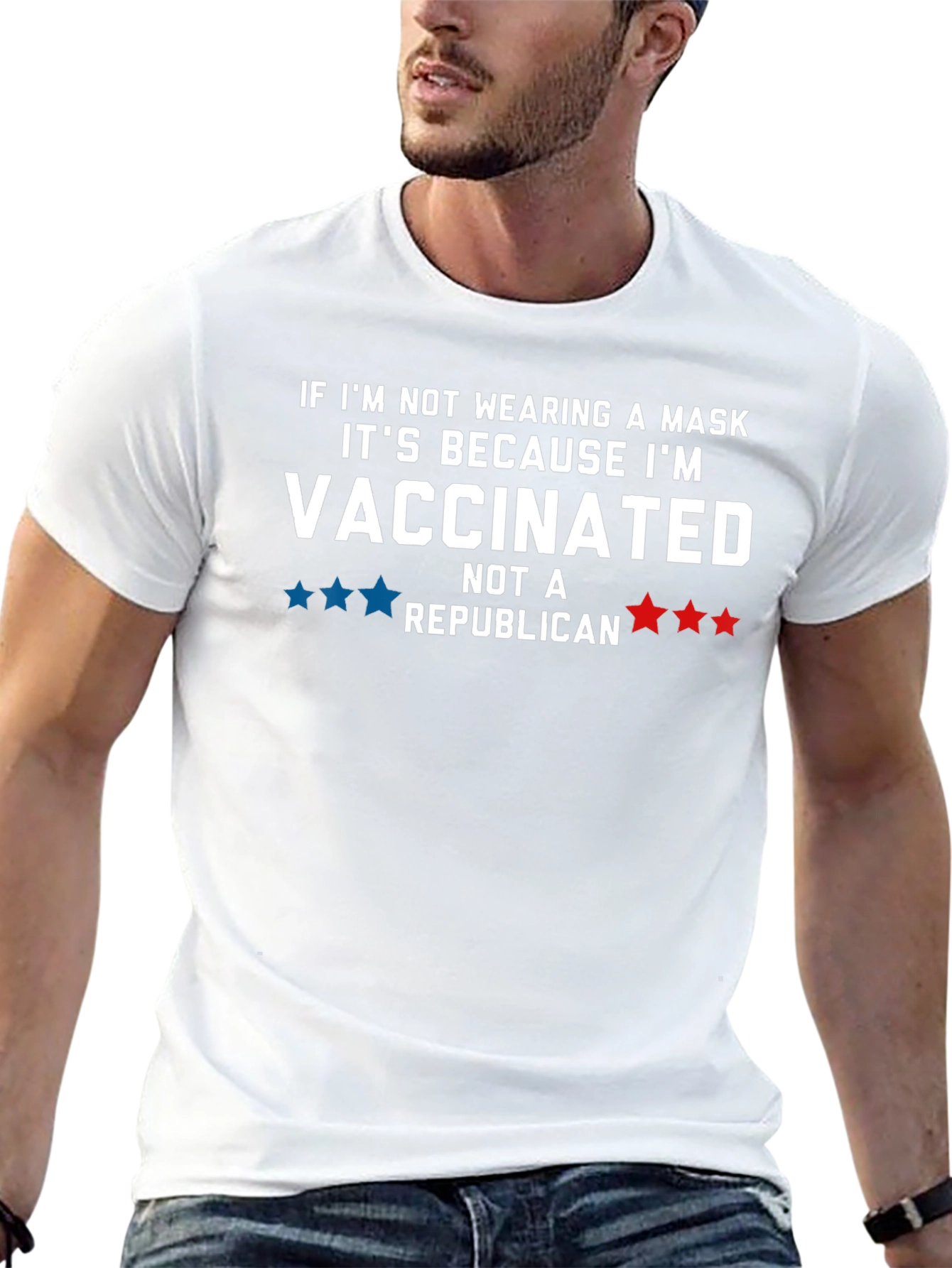 Vaccinated Not A Republican Graphic T-Shirt
