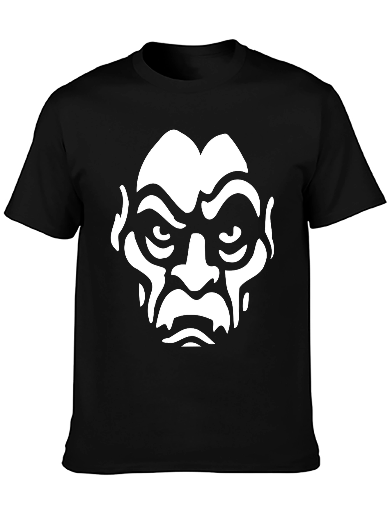 Monster Face Black T-Shirt Graphic Tee