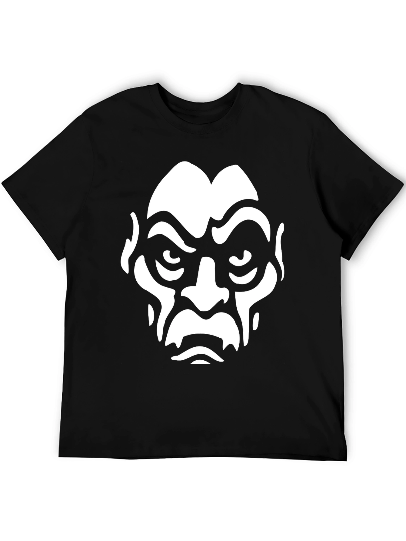 Monster Face Black T-Shirt Graphic Tee