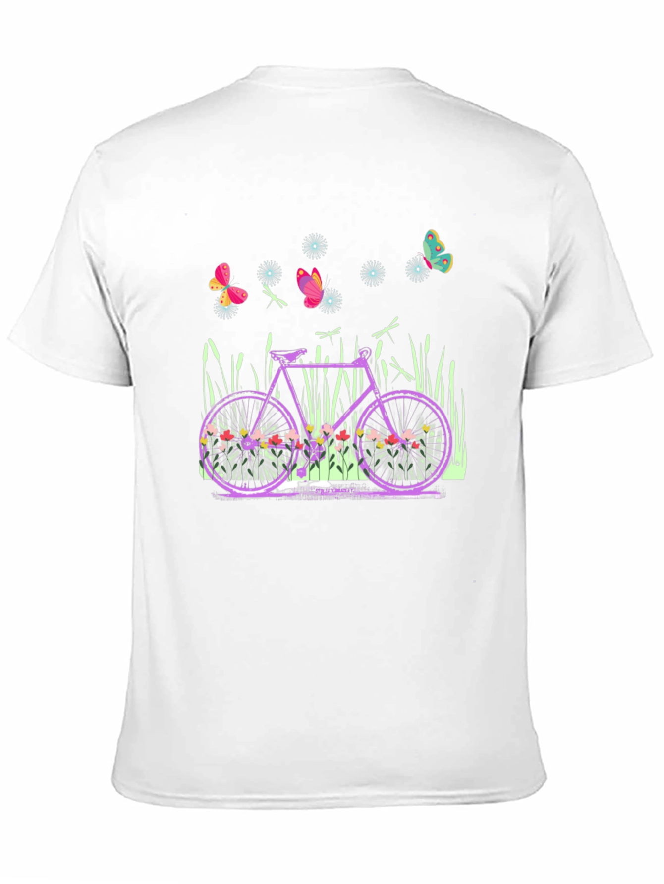 Floral Bicycle Graphic Tee - Nature Lovers Shirt