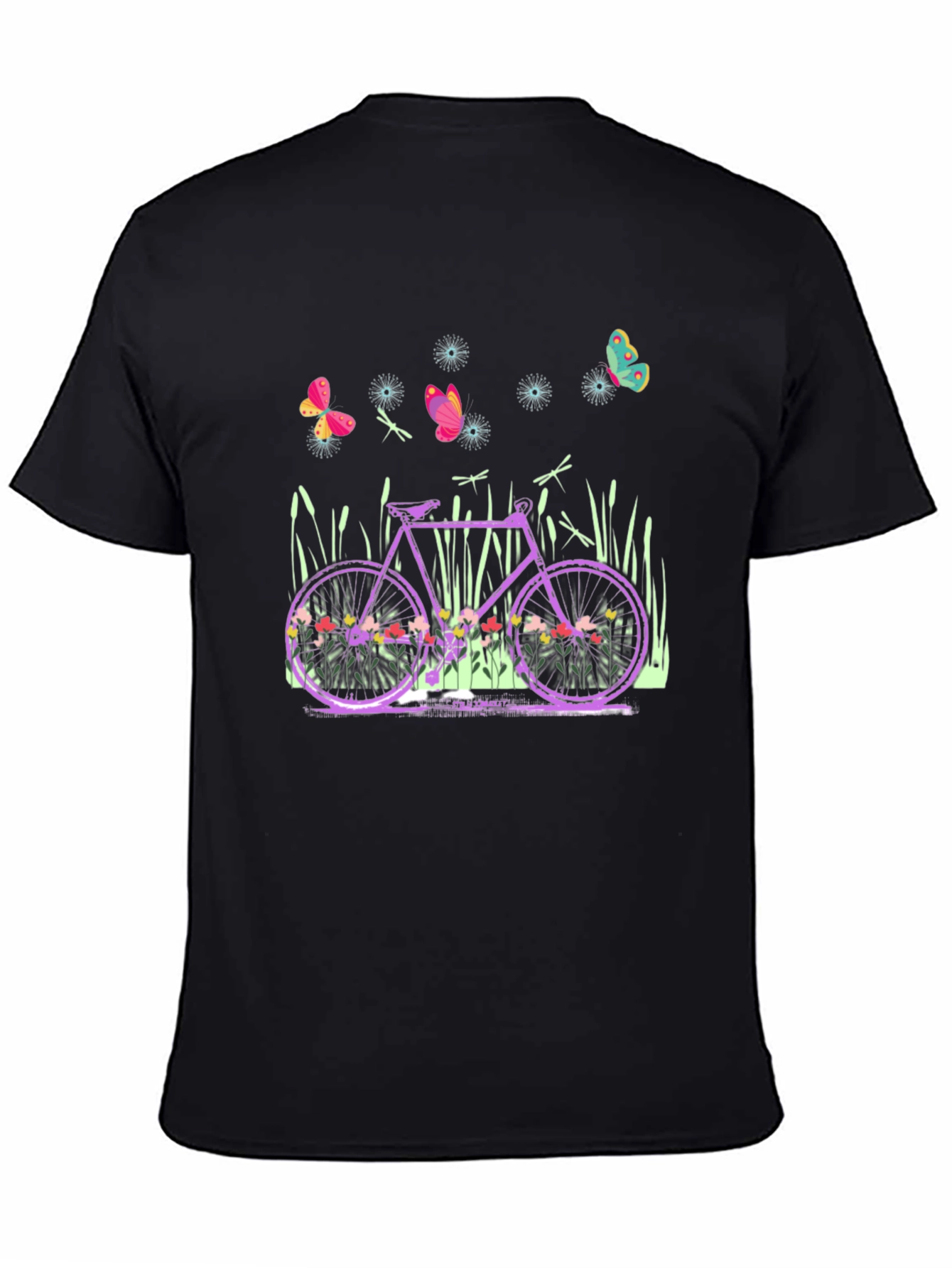 Floral Bicycle Graphic Tee - Nature Lovers Shirt