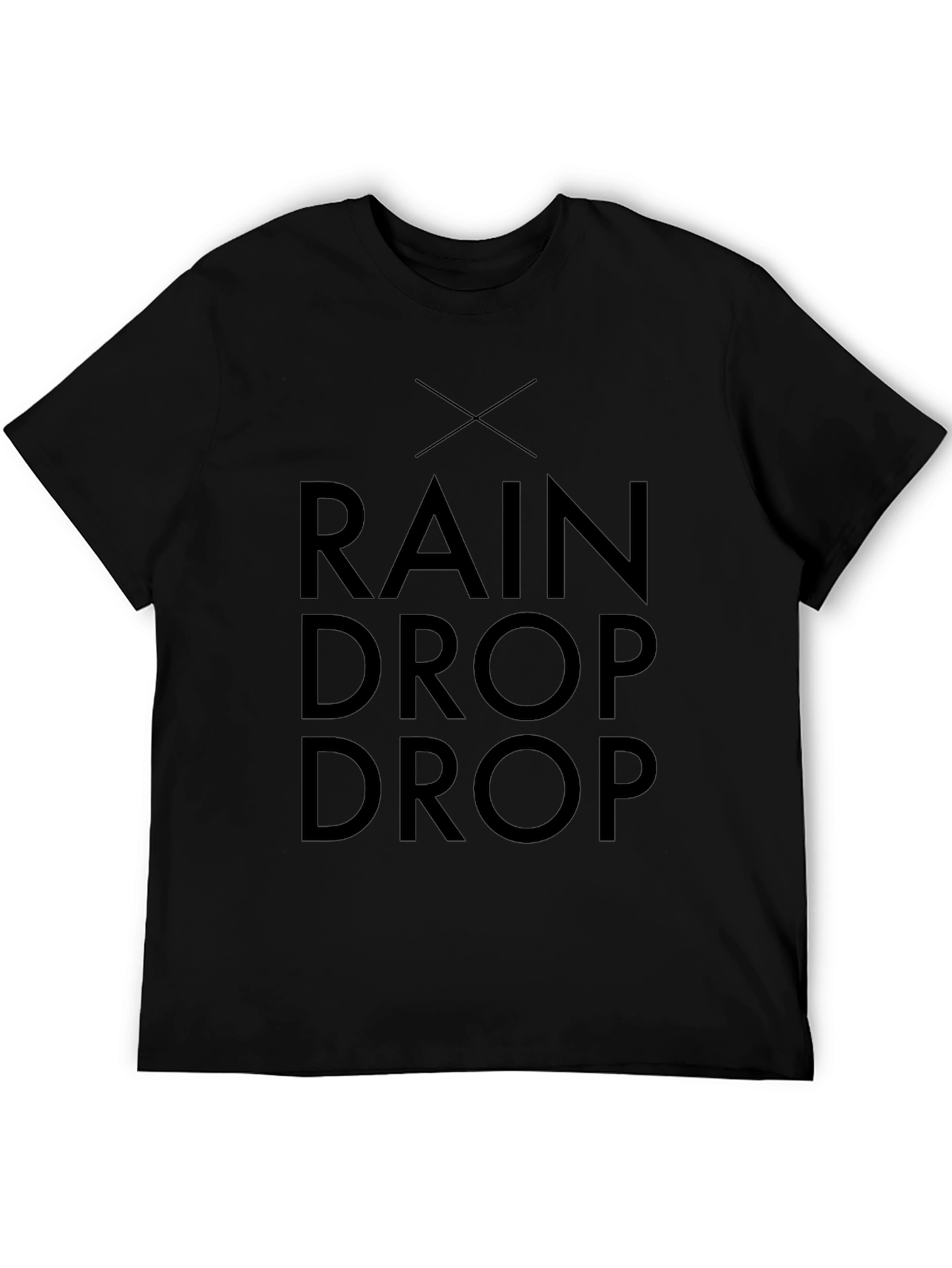 Rain Drop Black T-Shirt - Modern Graphic Tee