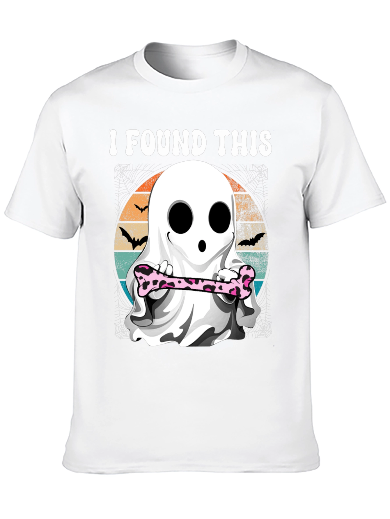 Halloween Ghost With Bone T-Shirt