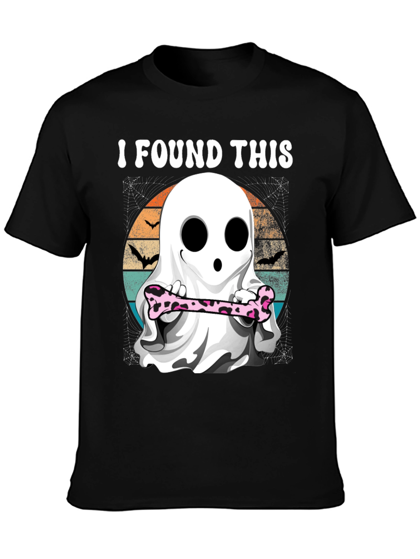 Halloween Ghost With Bone T-Shirt