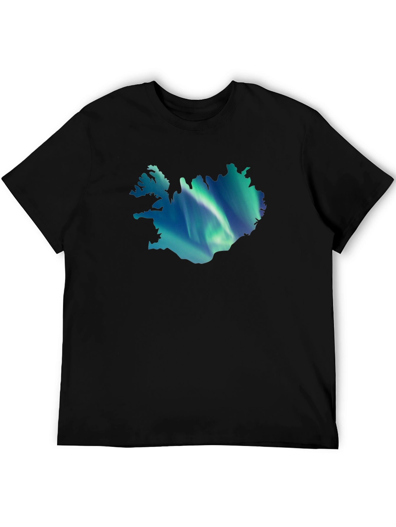 Iceland Aurora Graphic Tee - Mens Black T-Shirt