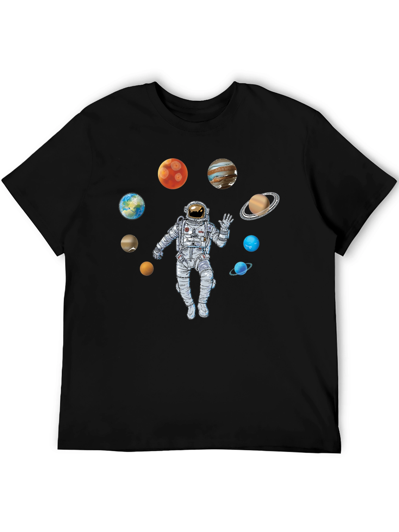 Astronaut & Planets Graphic Print T-Shirt