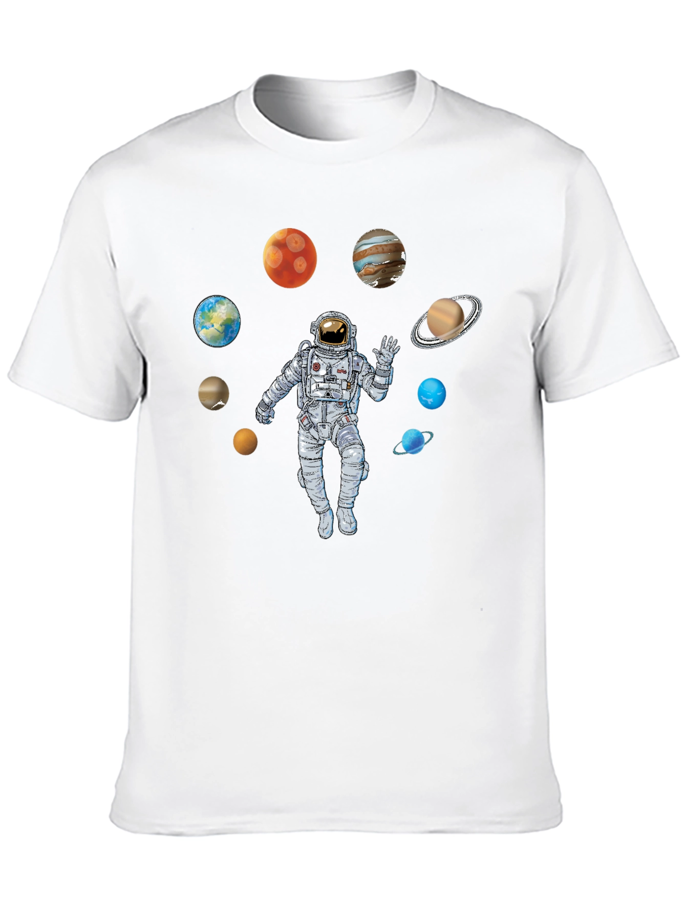 Astronaut & Planets Graphic Print T-Shirt