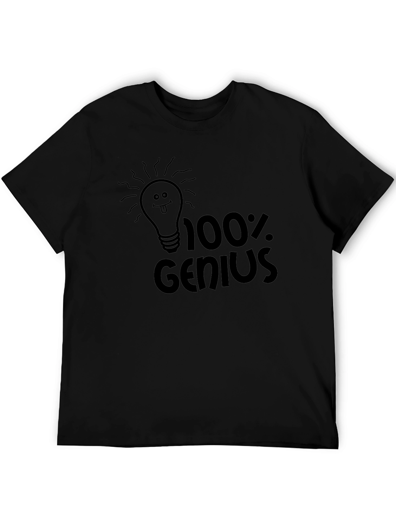 100% Genius Black Graphic Tee