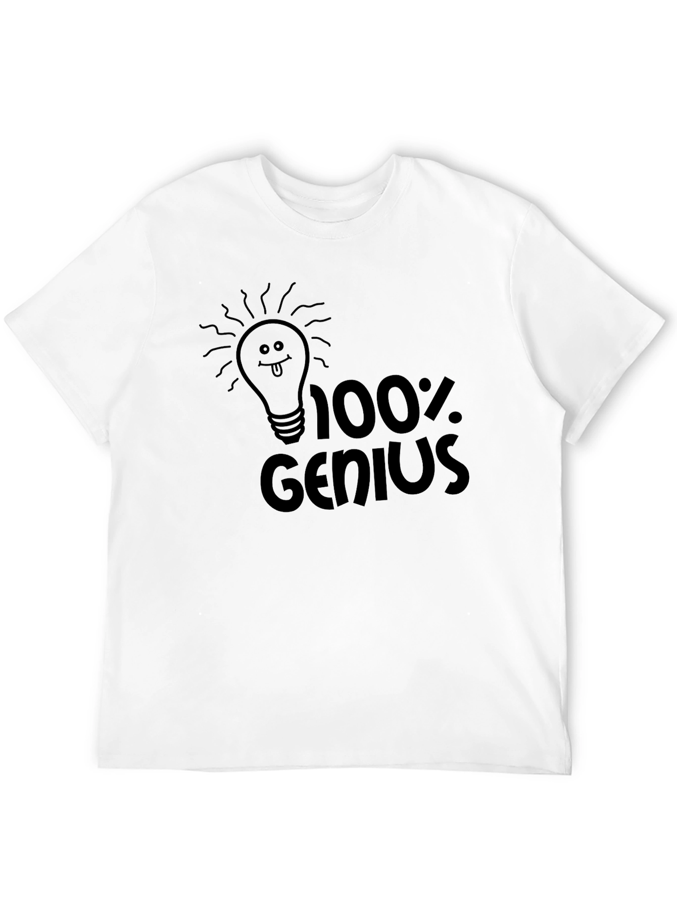 100% Genius Black Graphic Tee